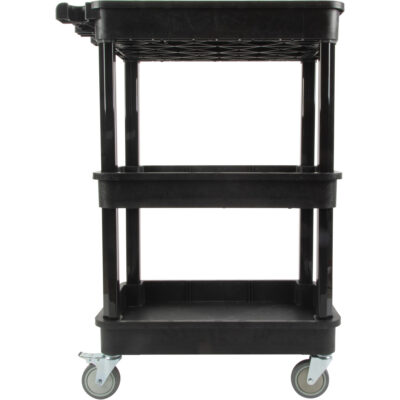 Chariot utilitaire avec tablette à bordure profonde, 3 tiers, 19" x 39-1/2" x 28-1/4", Capacité 330 lb