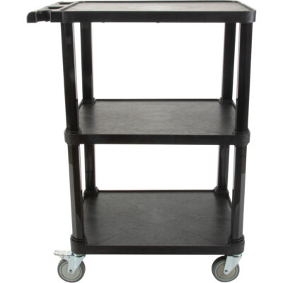 Chariot utilitaire avec tablette plate, 3 tiers, 18-1/8" x 37-3/8" x 27-3/4", Capacité 330 lb