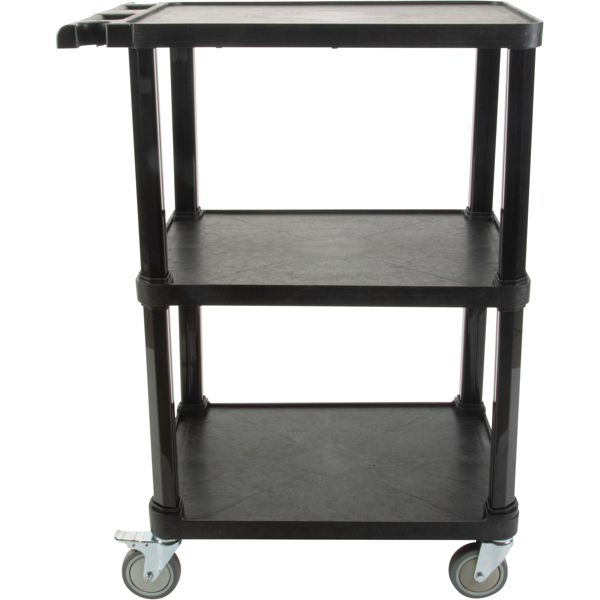 Chariot utilitaire avec tablette plate, 3 tiers, 18-1/8" x 37-3/8" x 27-3/4", Capacité 330 lb