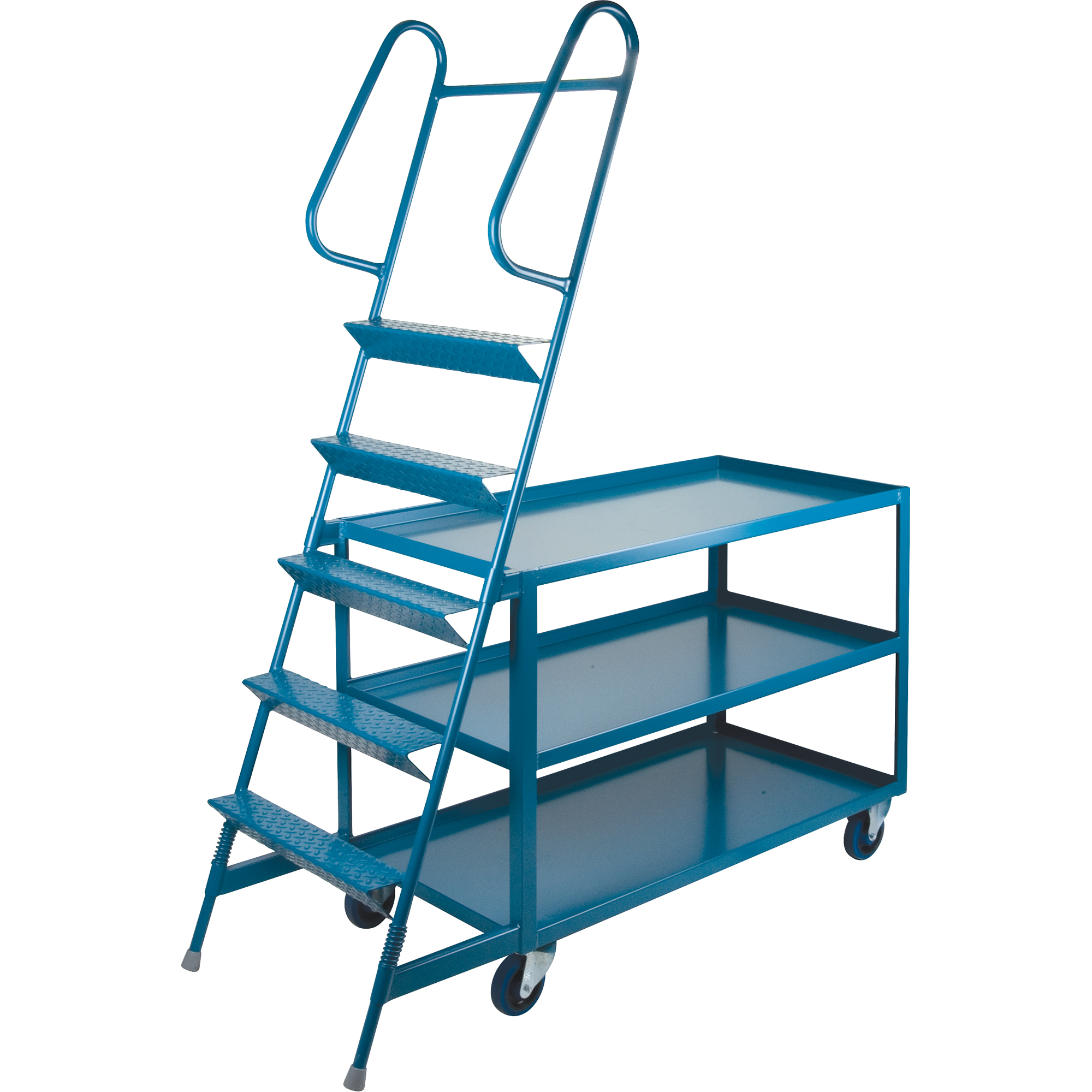 Chariots à cueillette, Acier, 24" la x 64" p, 3 tablettes, Capacité 1200 lb