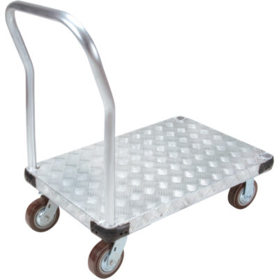 Chariots à plateforme en aluminium, 24" la x 36" lo, 3400 lb cap, Roues Polyuréthane