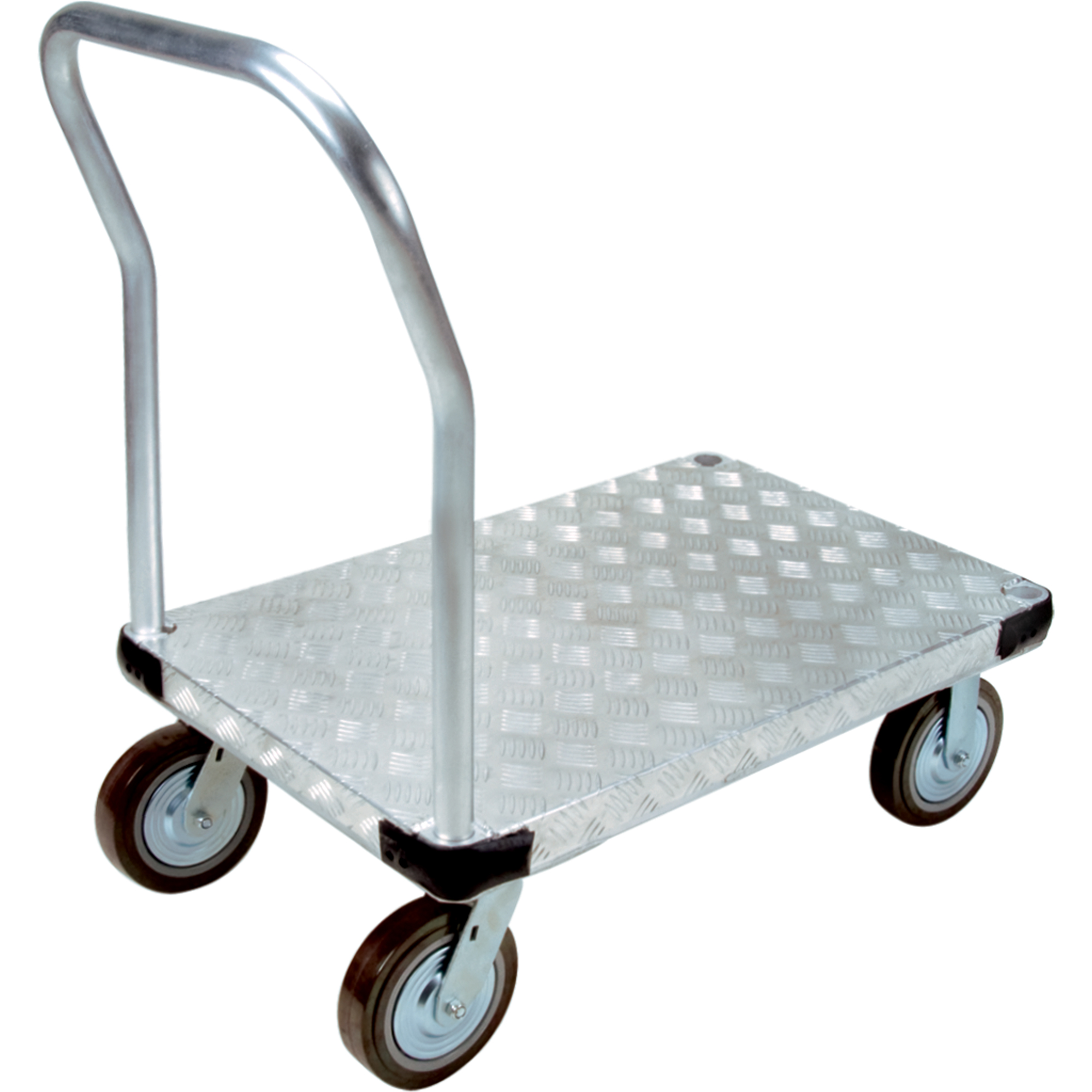 Chariots à plateforme en aluminium, 24" la x 48" lo, 4000 lb cap, Roues Polyuréthane