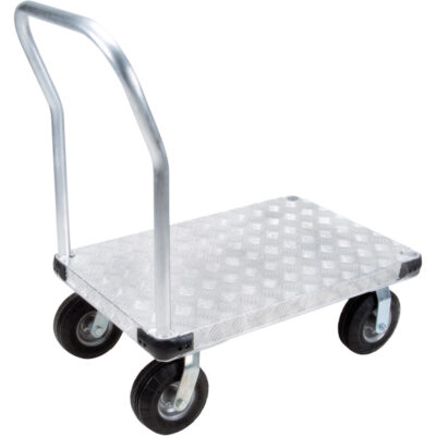 Chariots à plateforme en aluminium, 30" la x 60" lo, 1100 lb cap, Roues Anticrevaison