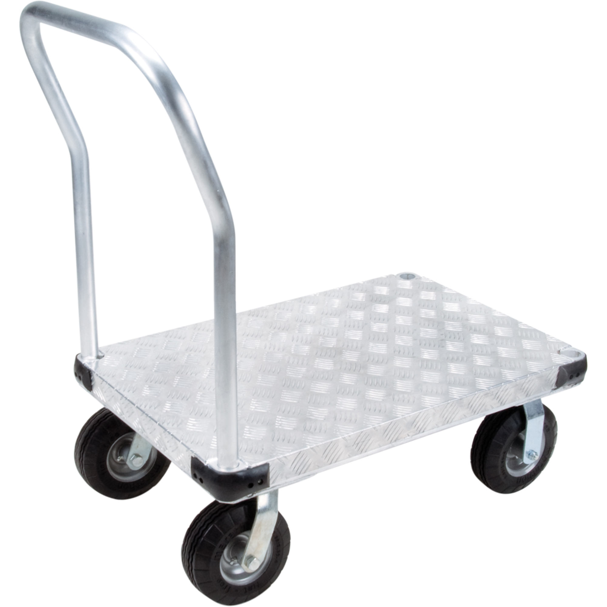 Chariots à plateforme en aluminium, 30" la x 60" lo, 1100 lb cap, Roues Anticrevaison