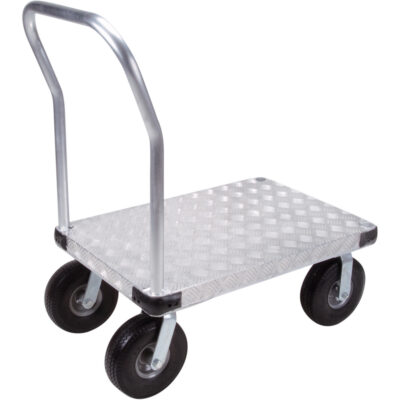 Chariots à plateforme en aluminium, 30" la x 60" lo, 1200 lb cap, Roues Anticrevaison