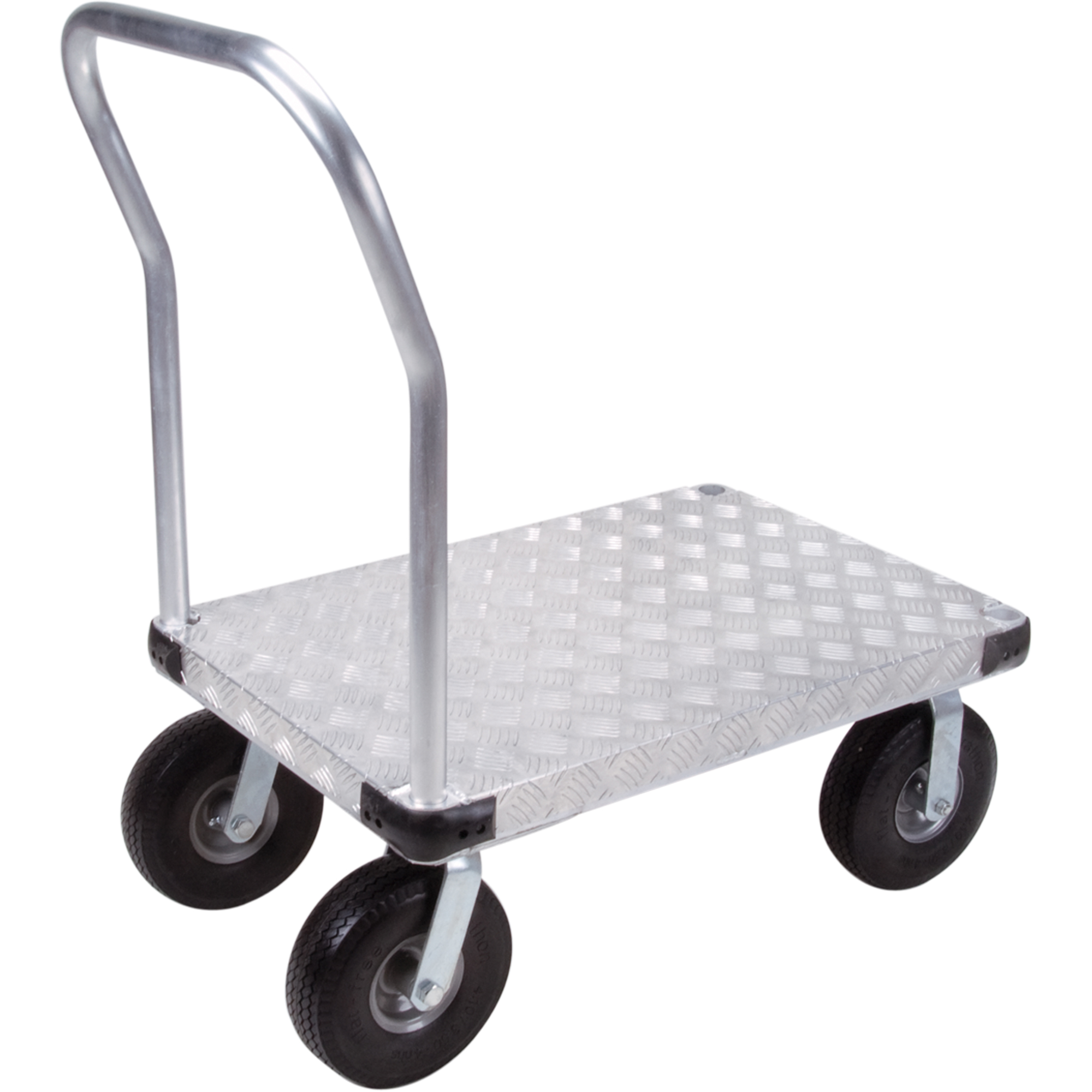 Chariots à plateforme en aluminium, 30" la x 60" lo, 1200 lb cap, Roues Anticrevaison