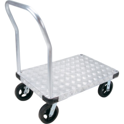 Chariots à plateforme en aluminium, 30" la x 60" lo, 2000 lb cap, Roues Caoutchouc moulé