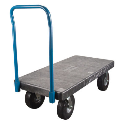 Chariots à plateforme en plastique, 48" lo x 24" la, 1000 lb cap, Roues Anticrevaison