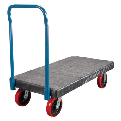 Chariots à plateforme en plastique, 48" lo x 24" la, 2500 lb cap, Roues Polyuréthane
