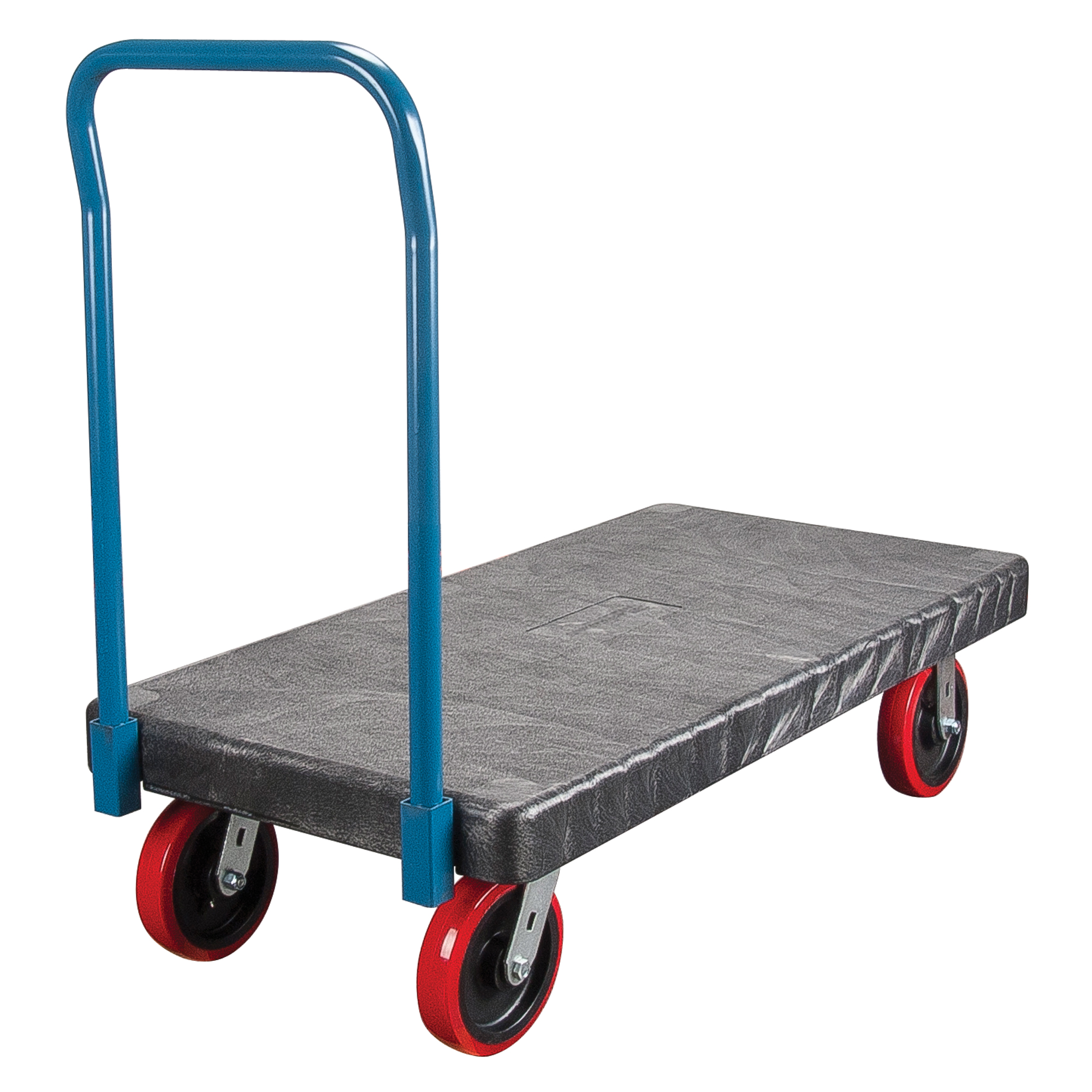 Chariots à plateforme en plastique, 48" lo x 24" la, 2500 lb cap, Roues Polyuréthane