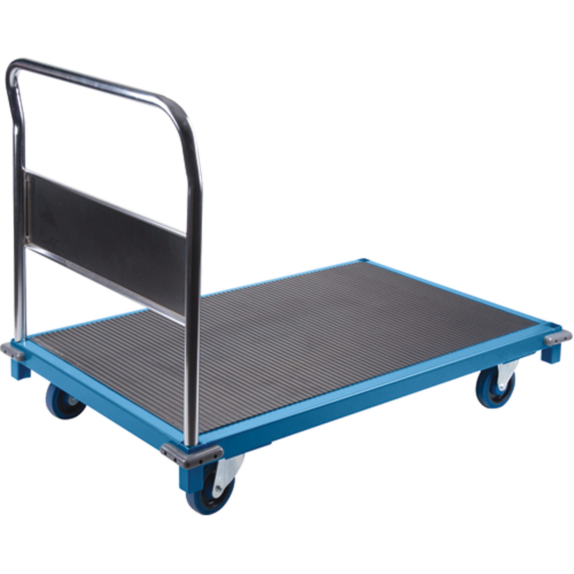 Chariots à plateforme institutionnels, 48" lo x 30" la x Capacité 1000 lb, Roues en Caoutchouc