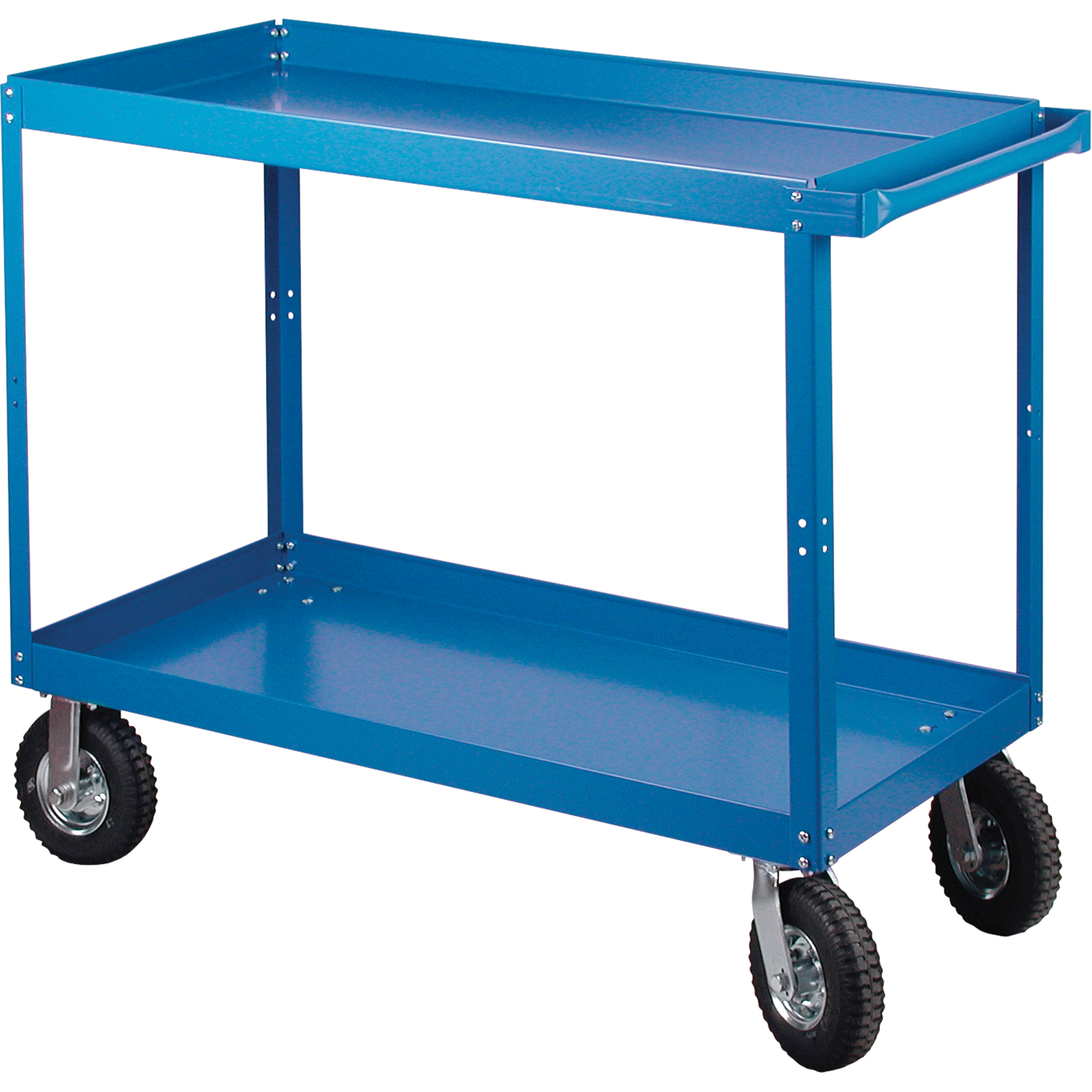 Chariots à tablette, 2 Tiers, 24" la x 40" h x 48" p, Capacité 900 lb