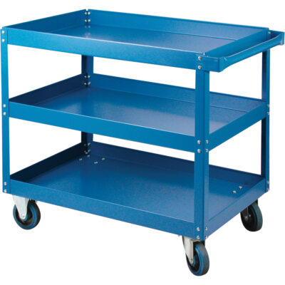 Chariots à tablette, 3 Tiers, 24" la x 48" h x 36" p, Capacité 900 lb