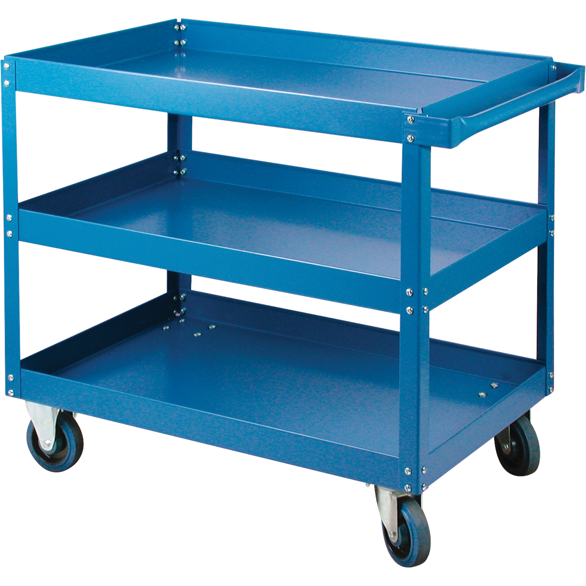 Chariots à tablette, 3 Tiers, 18" la x 36" h x 30" p, Capacité 900 lb