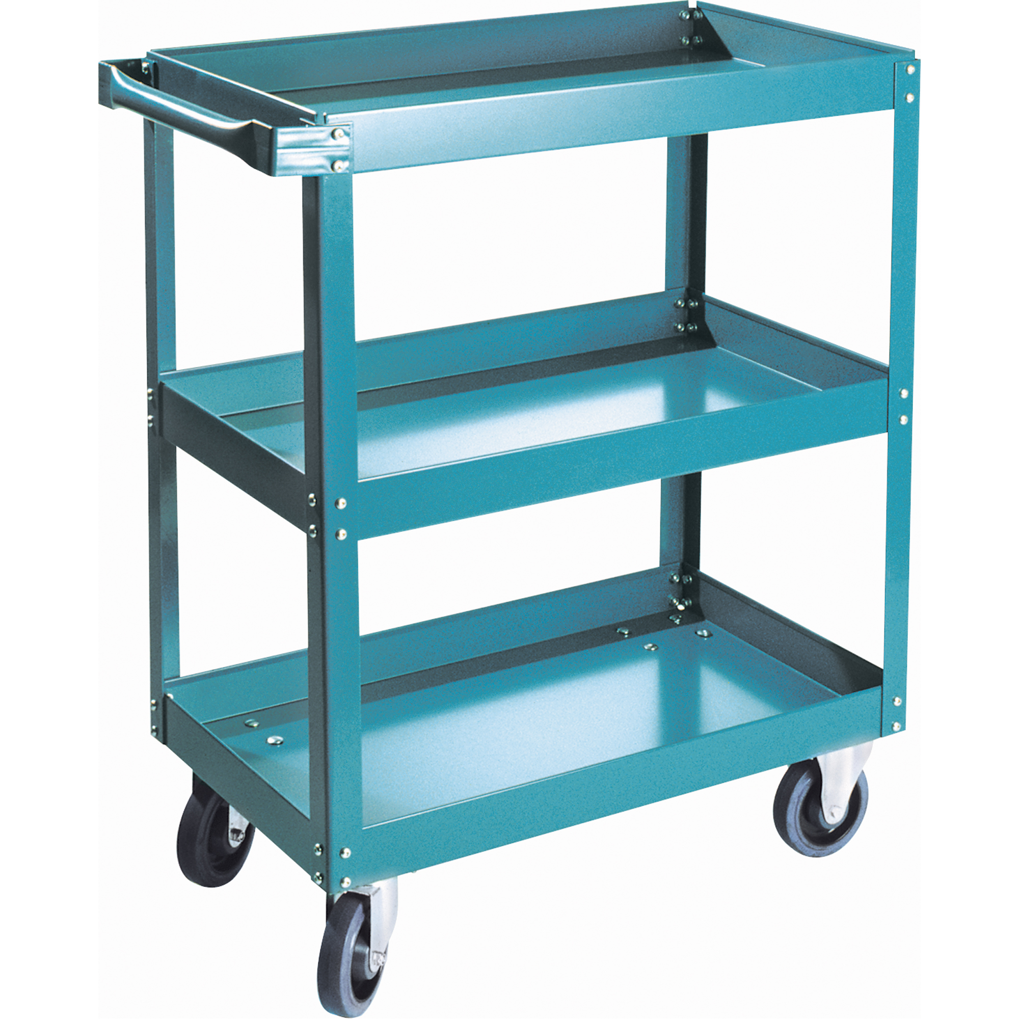 Chariots à tablette, 3 Tiers, 18" la x 36" h x 30" p, Capacité 900 lb