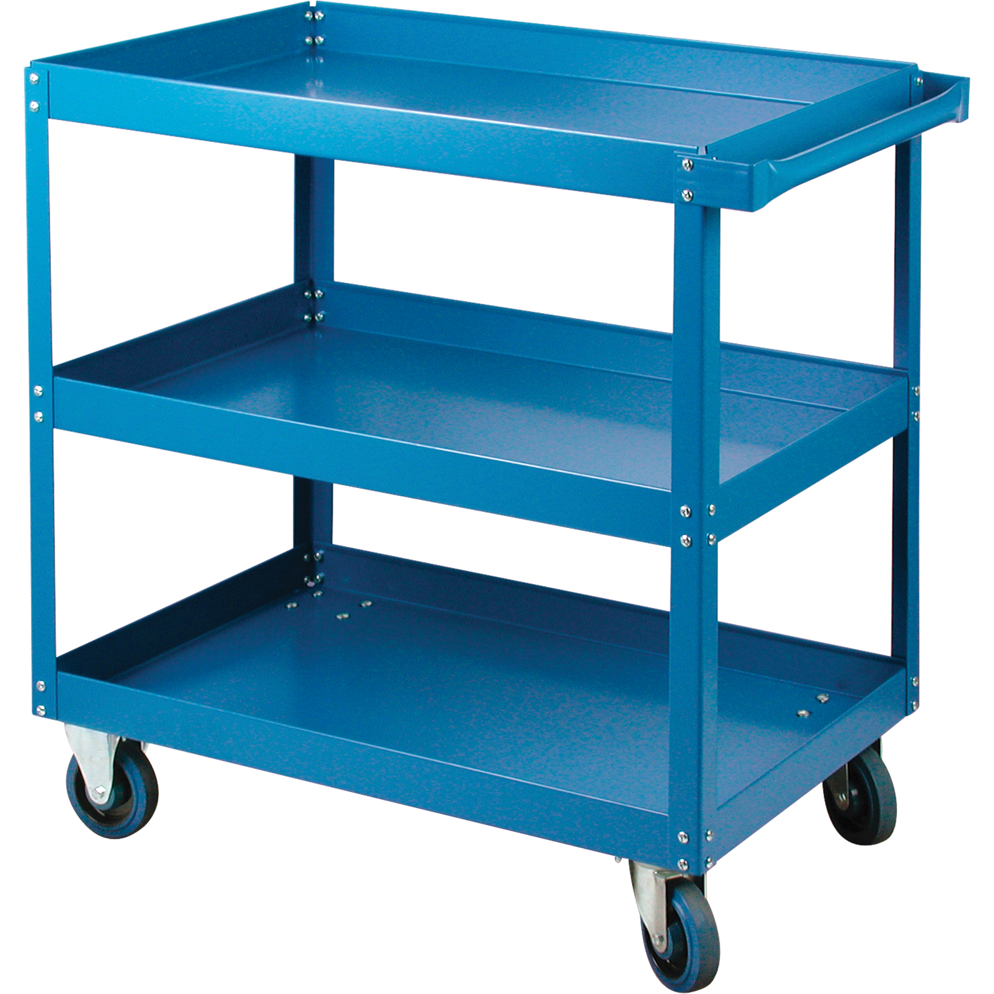 Chariots à tablette, 3 Tiers, 24" la x 36" h x 36" p, Capacité 900 lb