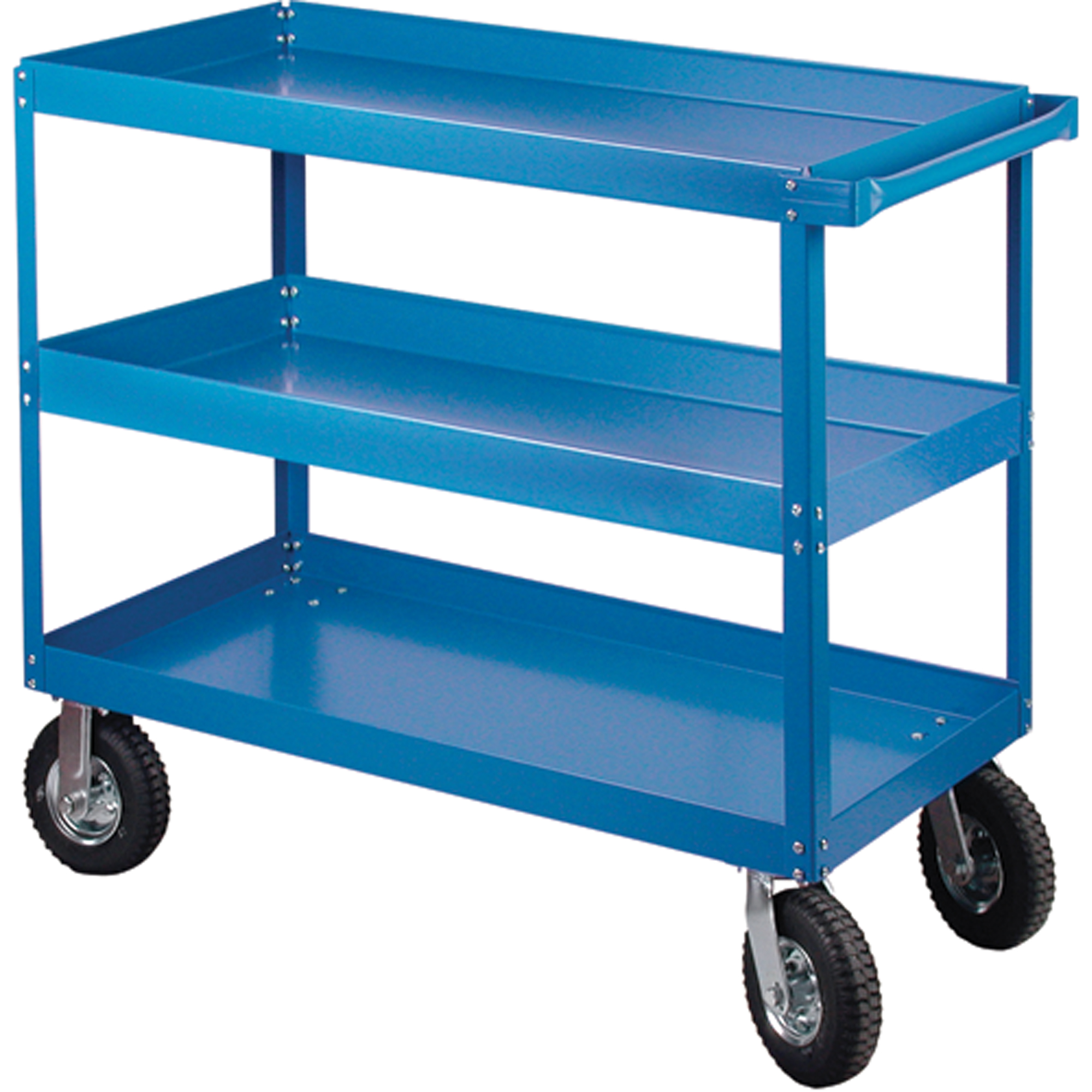 Chariots à tablette, 3 Tiers, 24" la x 40" h x 48" p, Capacité 900 lb