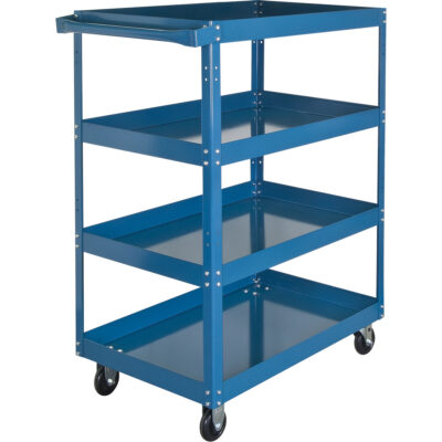 Chariots à tablette, 4 Tiers, 24" la x 48" h x 48" p, Capacité 900 lb