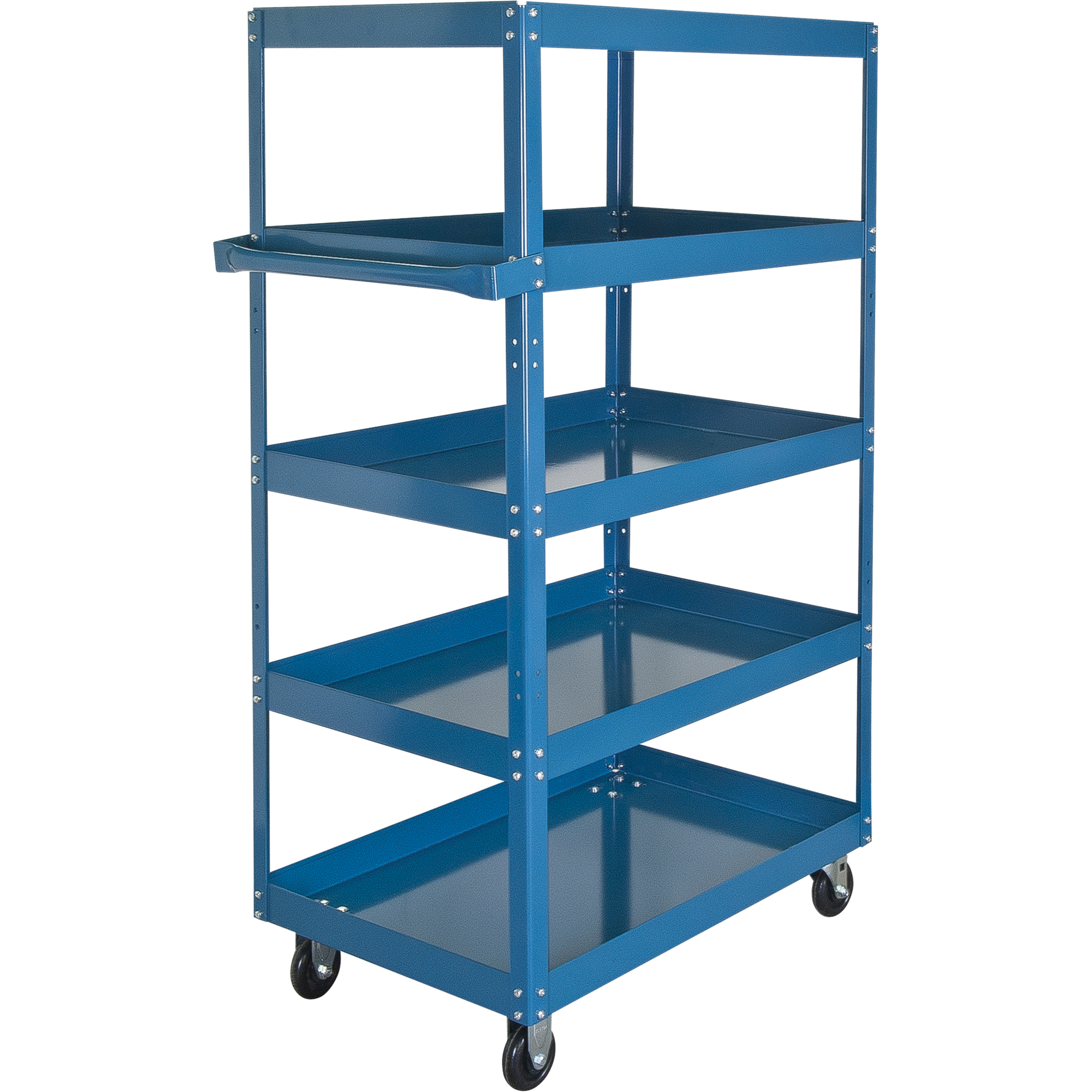 Chariots à tablette, 5 Tiers, 18" la x 61" h x 30" p, Capacité 900 lb