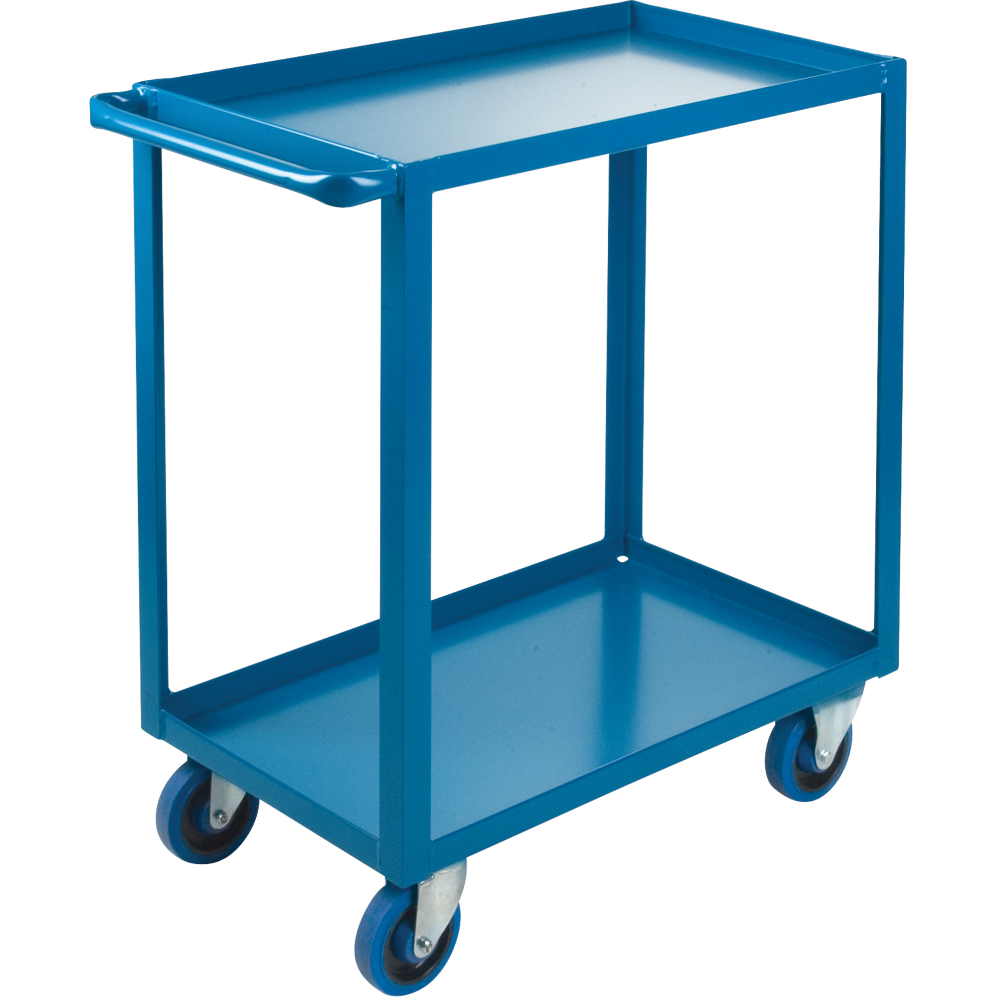 Chariots à tablettes robustes, 2 Tiers, 18" la x 36" h x 33" p, Capacité 1200 lb