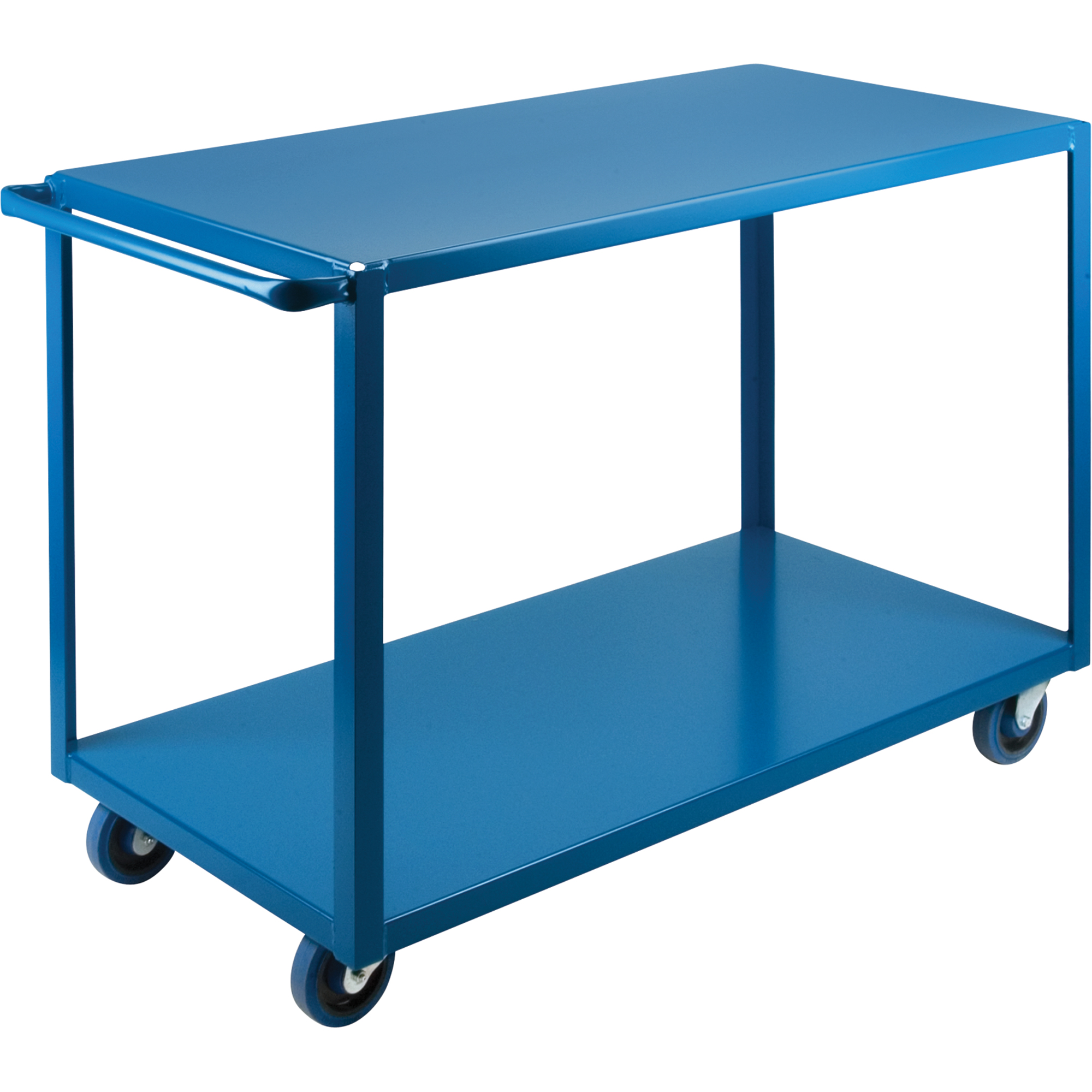 Chariots à tablettes robustes, 2 Tiers, 24" la x 36" h x 51" p, Capacité 1200 lb