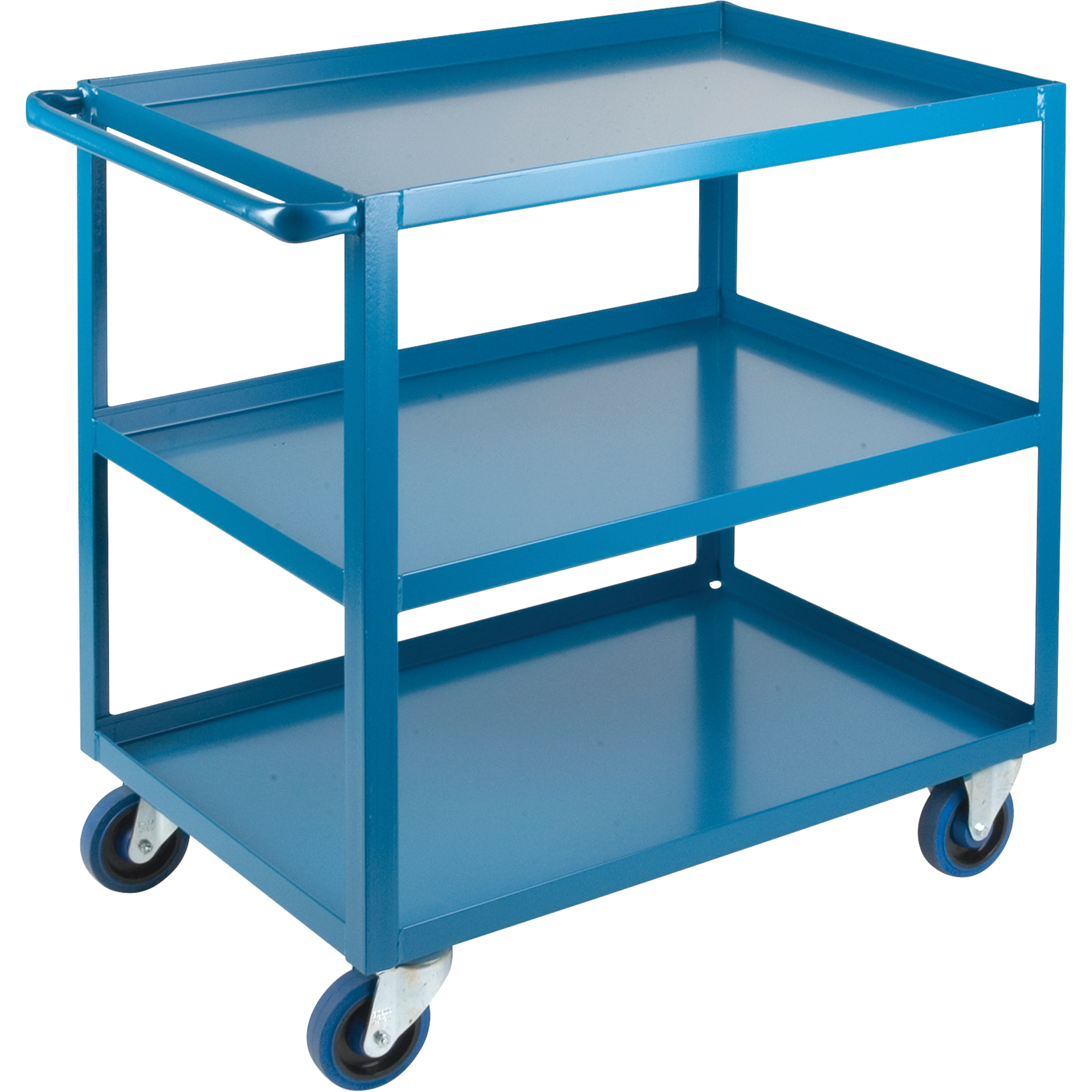 Chariots à tablettes robustes, 3 Tiers, 24" la x 36" h x 39" p, Capacité 1200 lb