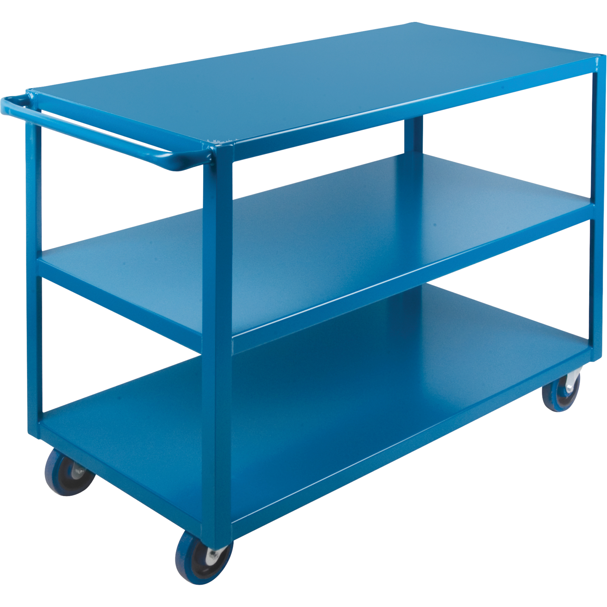 Chariots à tablettes robustes, 3 Tiers, 24" la x 36" h x 51" p, Capacité 1200 lb