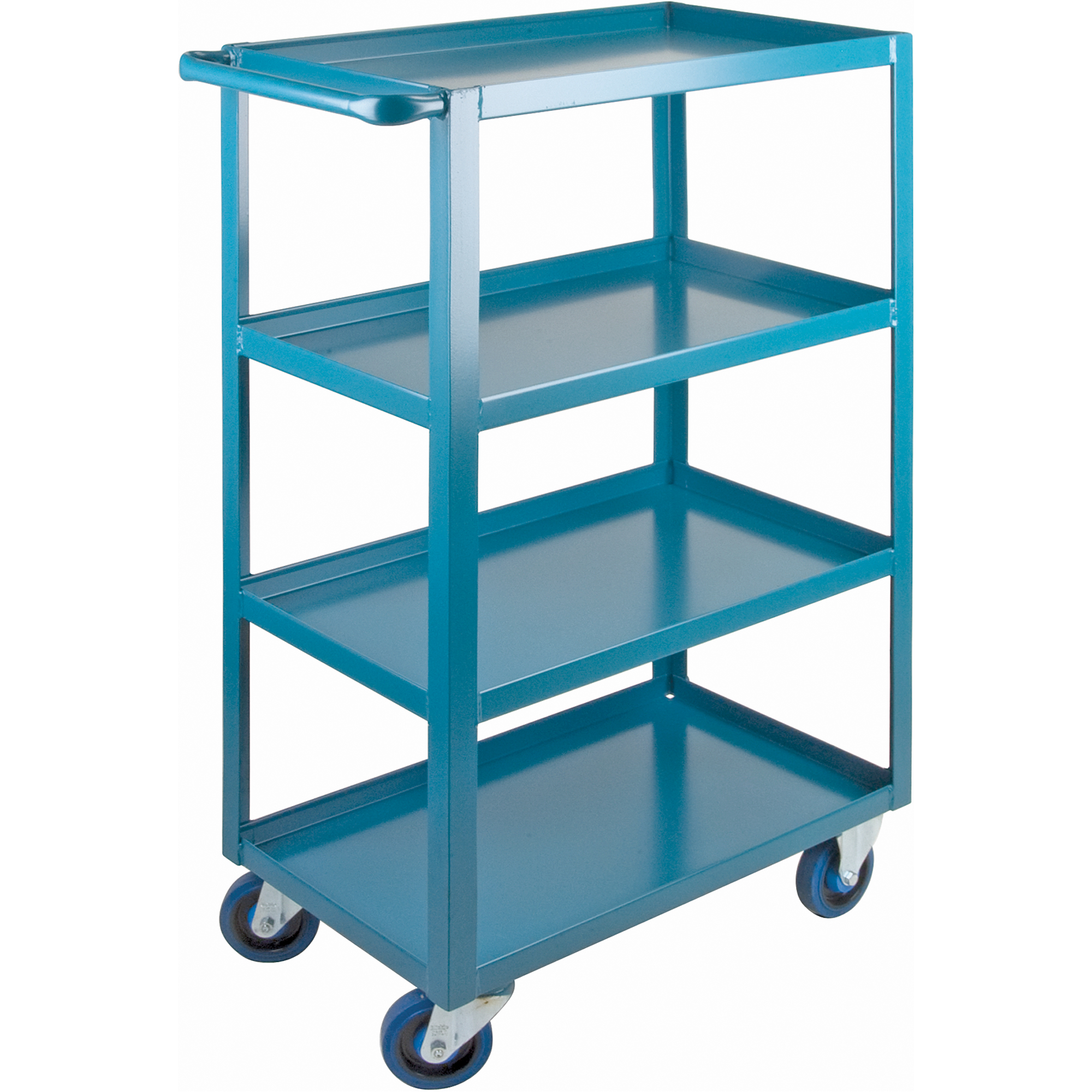 Chariots à tablettes robustes, 4 Tiers, 18" la x 48" h x 33" p, Capacité 1200 lb