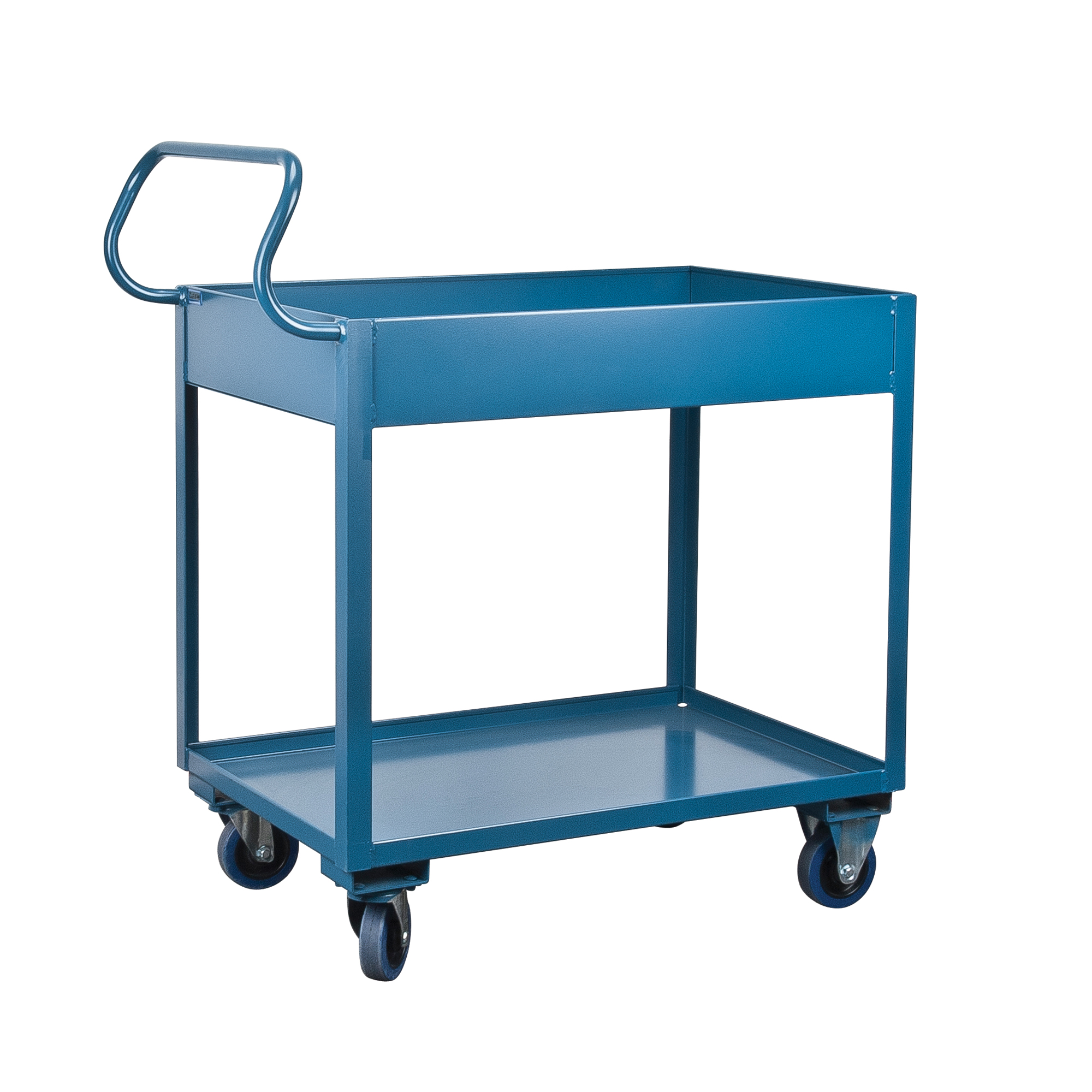 Chariots de service à bordure profonde, 2 Tiers, 24" la x 47" h x 36" p, Capacité 1200 lb