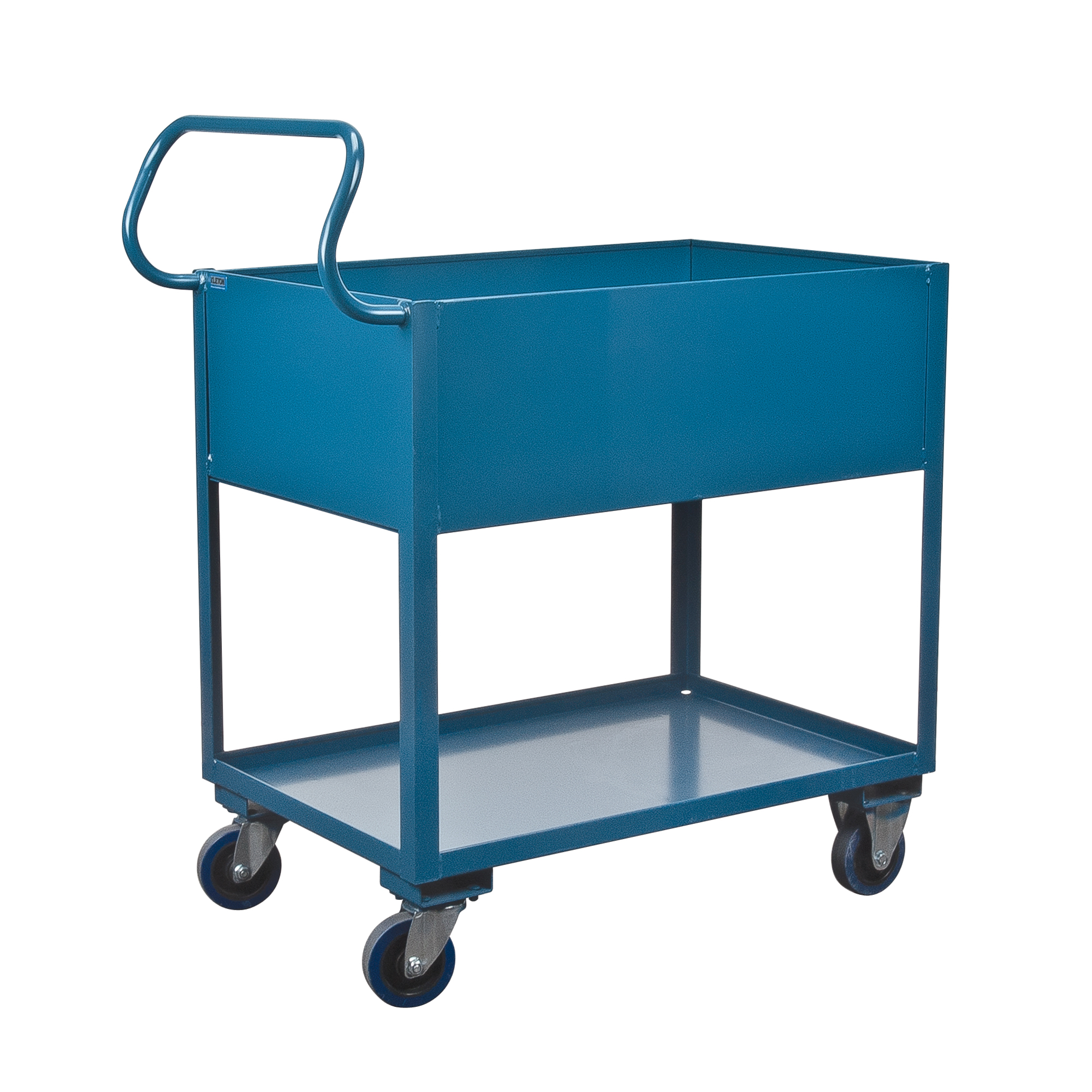 Chariots de service à bordure profonde, 2 Tiers, 24" la x 47" h x 36" p, Capacité 1200 lb