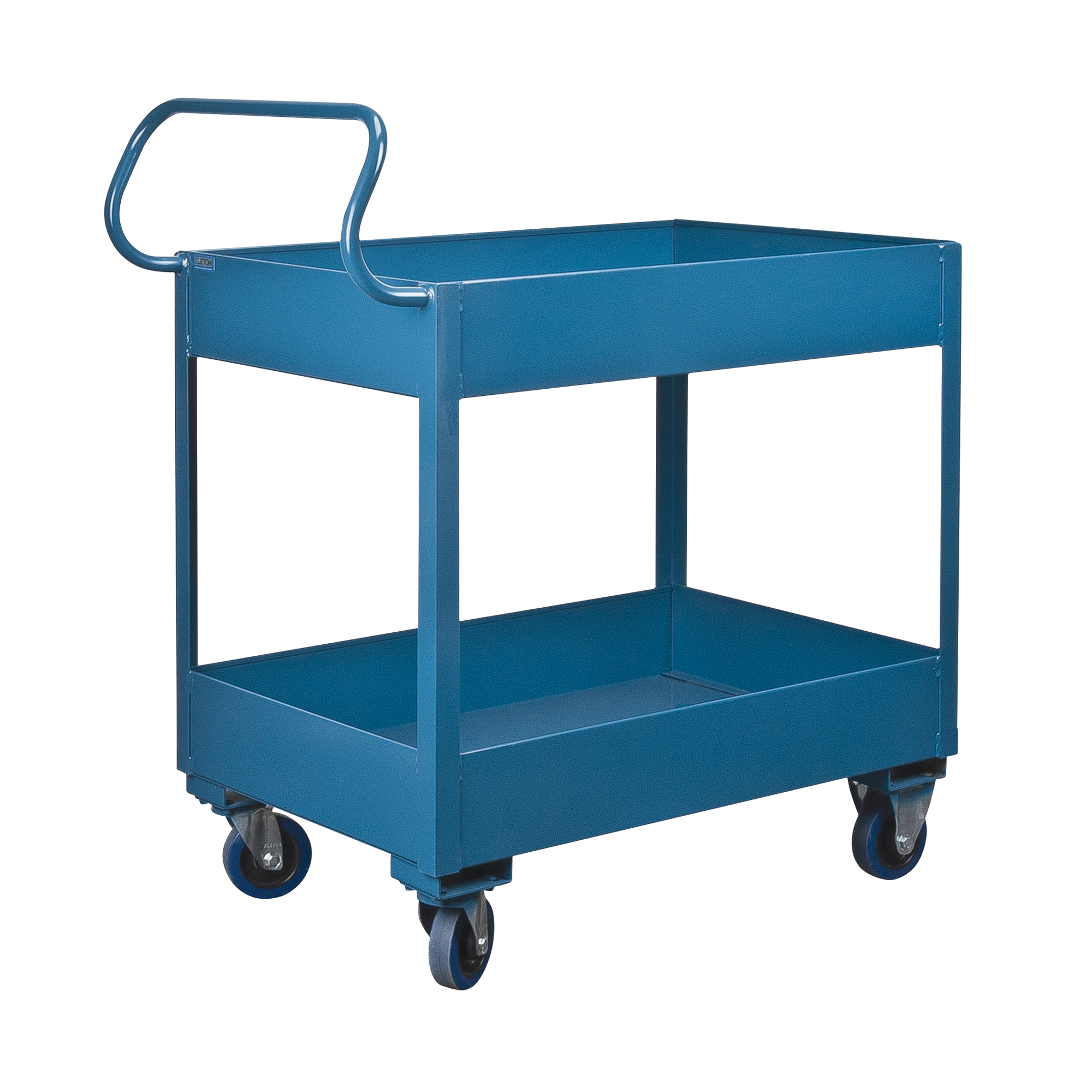 Chariots de service à bordure profonde, 2 Tiers, 24" la x 47" h x 36" p, Capacité 1200 lb