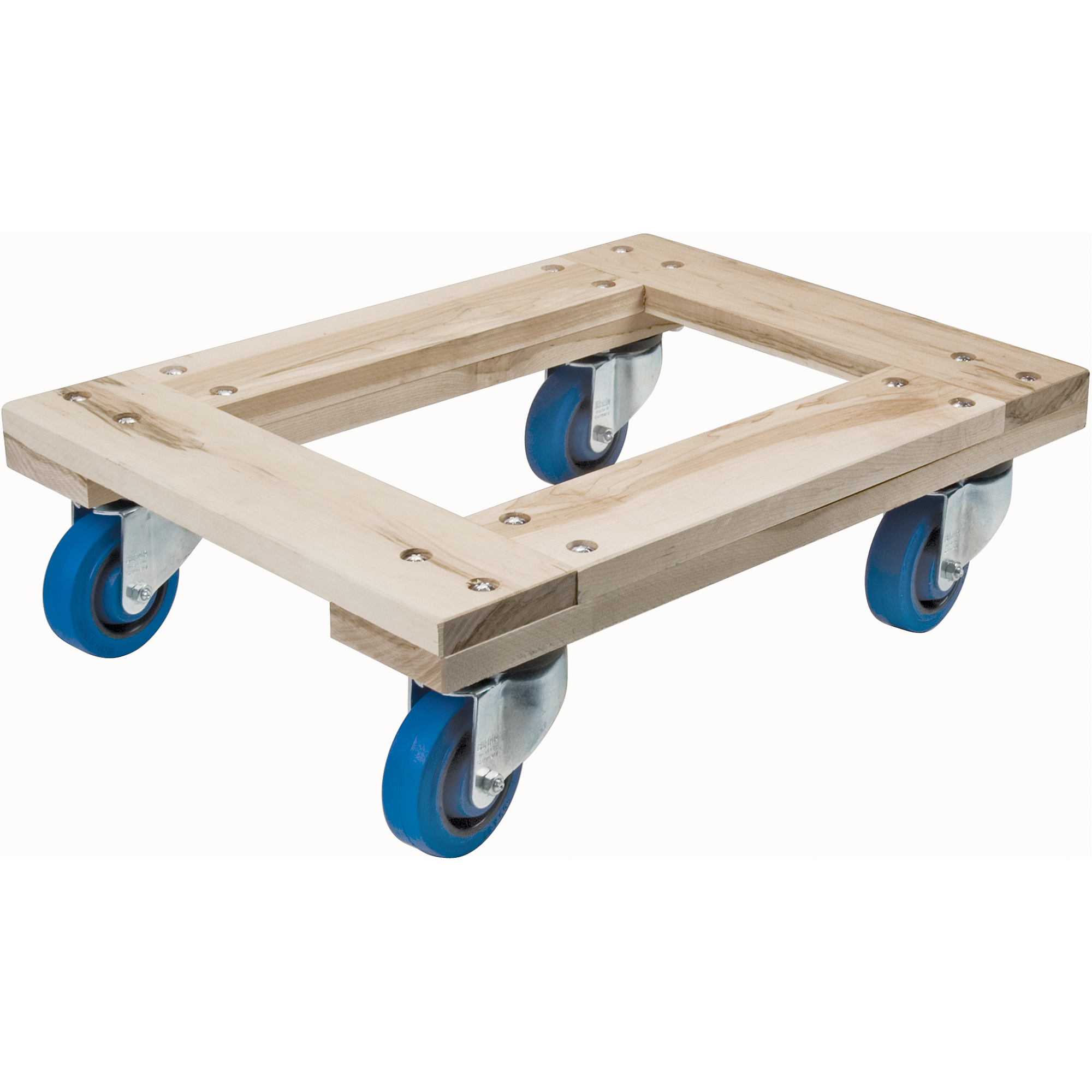 Chariots en bois franc - usage intensif, Roues en Caoutchouc, Capacité de 1400 lb, 18" la x 24" p x 7" h