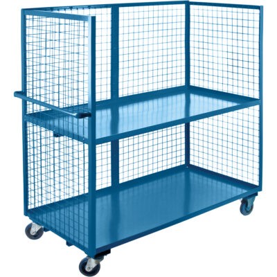Chariots grillagés, Acier, 20" x 63" x 75", Capacité 1200 lb