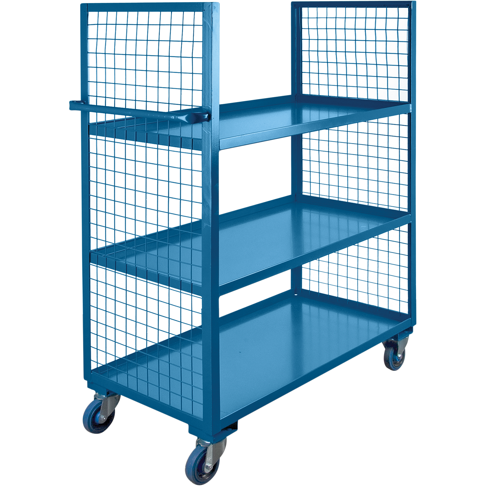 Chariots grillagés, Acier, 30" x 63" x 51", Capacité 2400 lb