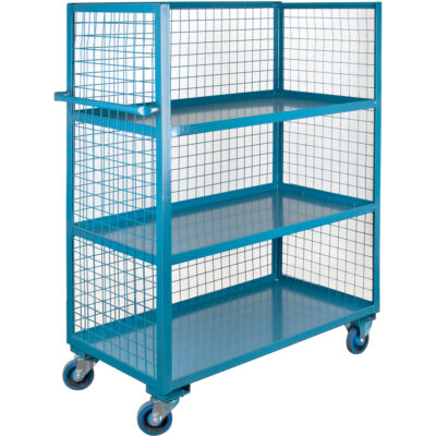Chariots grillagés, Acier, 24" x 63" x 39", Capacité 1200 lb