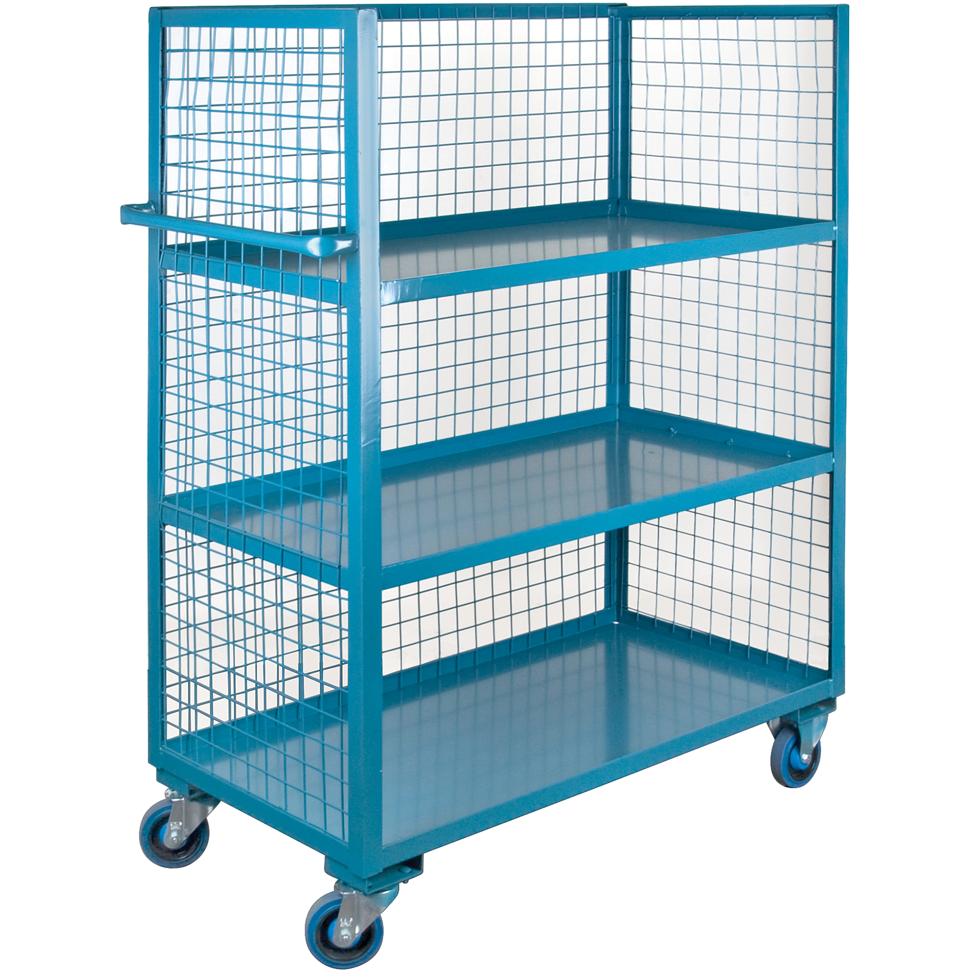 Chariots grillagés, Acier, 30" x 63" x 51", Capacité 1200 lb