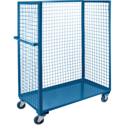 Chariots grillagés, Acier, 24" x 63" x 39", Capacité 1200 lb