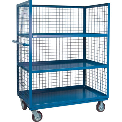 Chariots grillagés, Acier, 30" x 63" x 51", Capacité 2400 lb