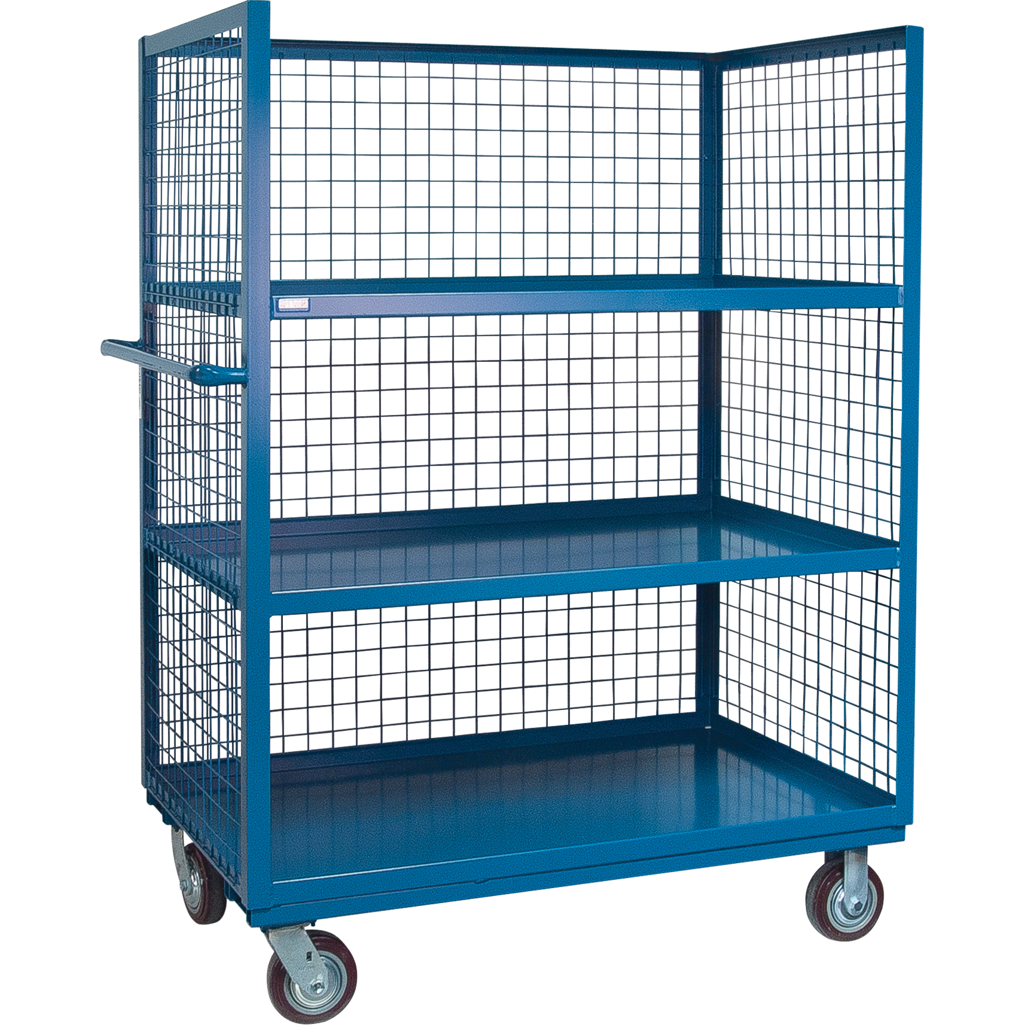 Chariots grillagés, Acier, 30" x 63" x 51", Capacité 2400 lb