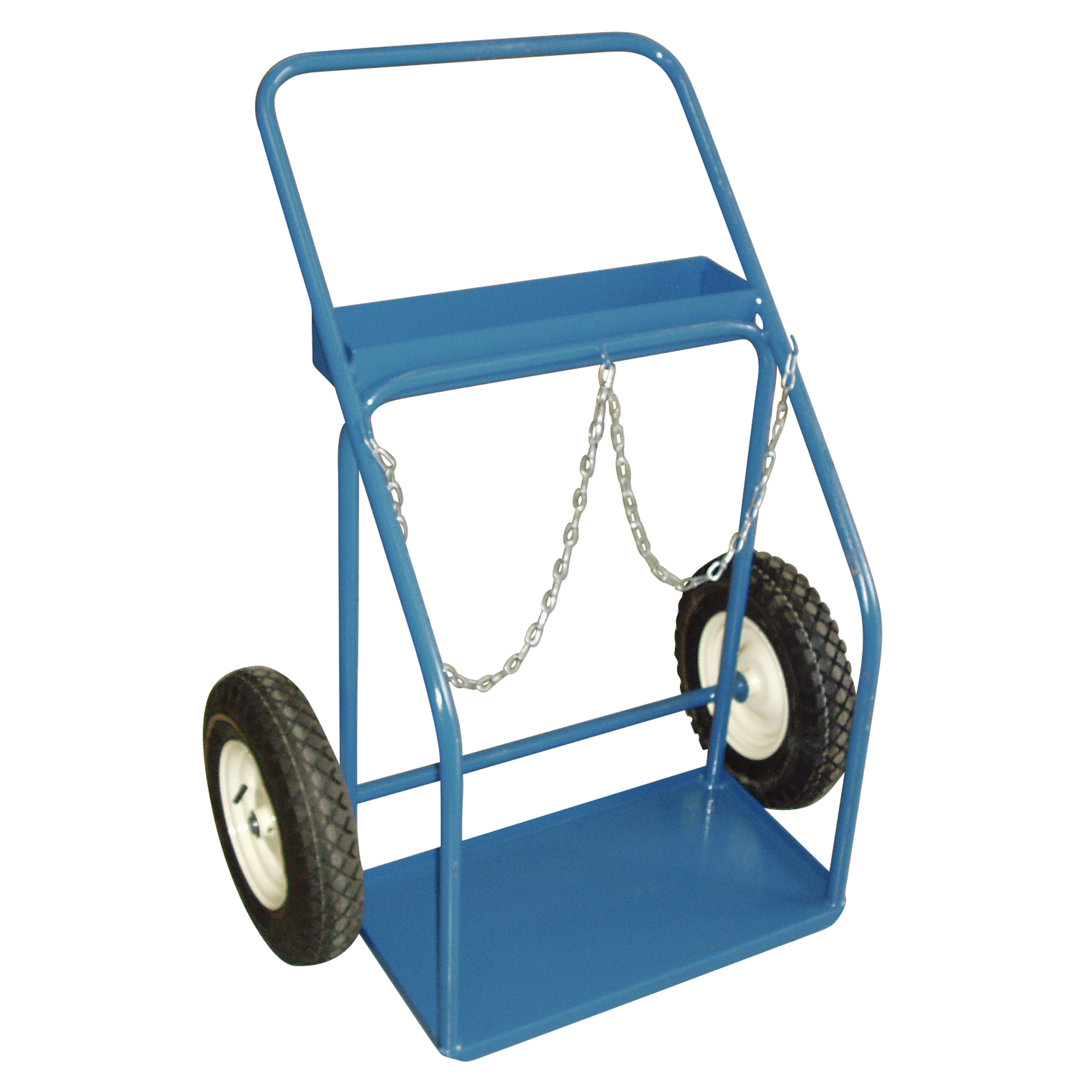 Chariots pour bouteilles de gaz, Roues Pneumatique, Base de 25" la x 13" lo, 400 lb