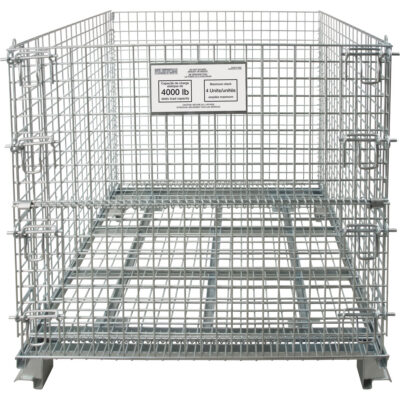 Conteneur repliable en métal grillagé, 40" la x 48" p x 42" h, Capacité de 4000 lb