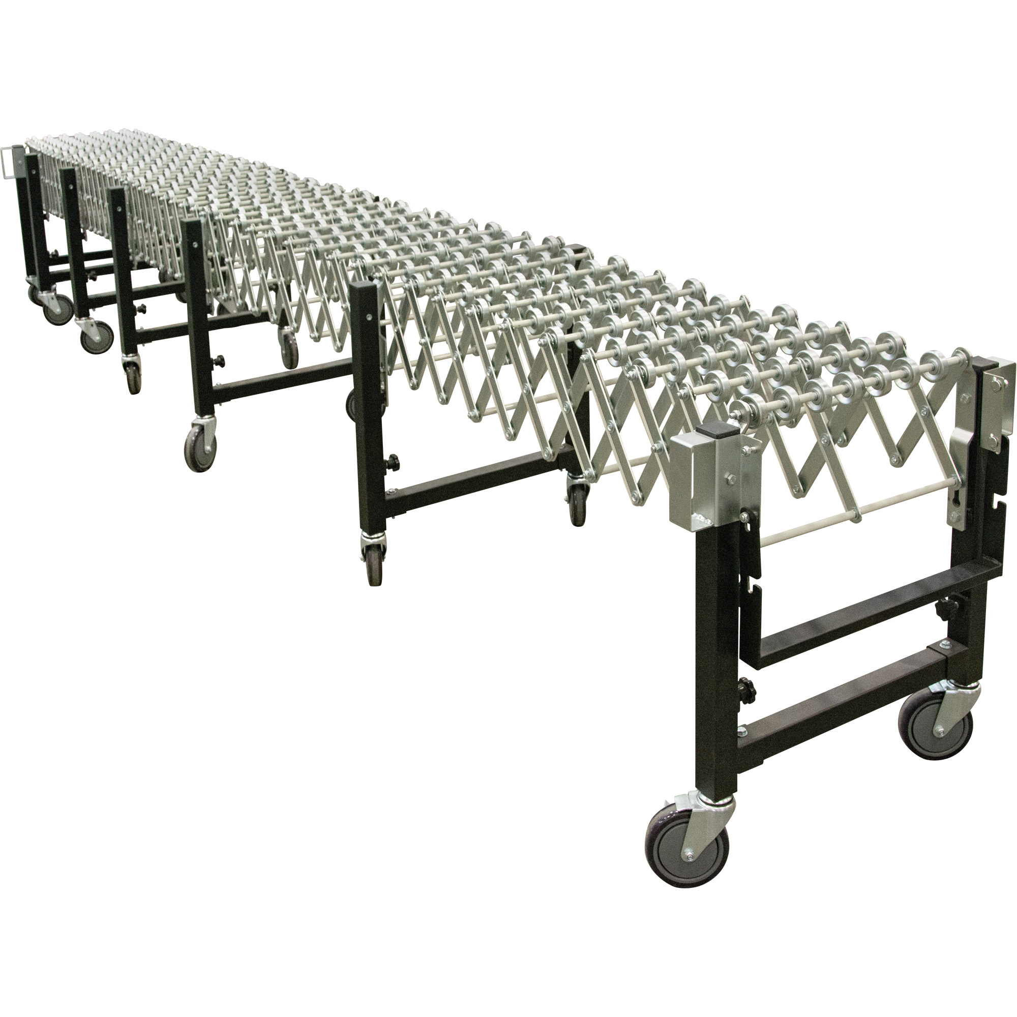 Convoyeur extensible, 18" la x 24' lo, Capacité de 200 lb par pi lin.