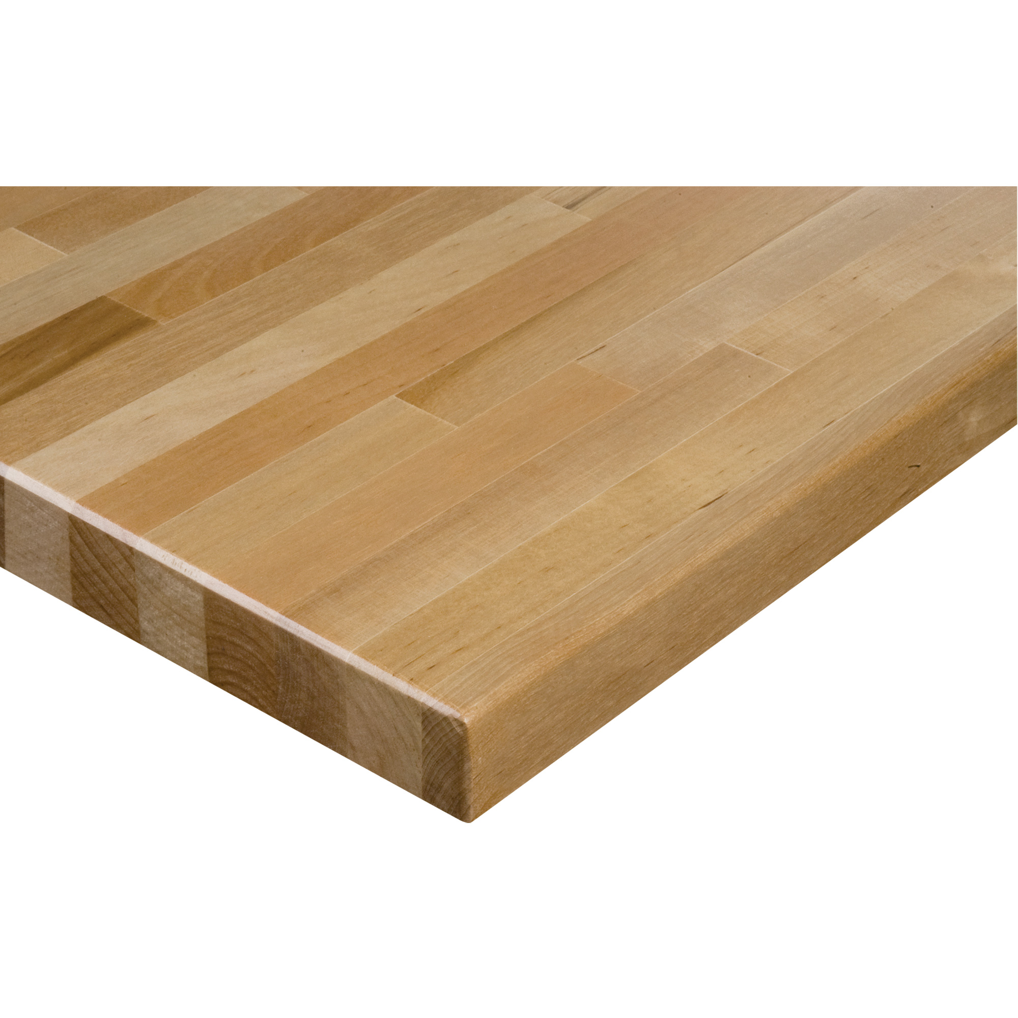 Dessus d'établi en bois dur, 72" la x 24" p, Bordure Carrée, Épaisseur 1-1/4"