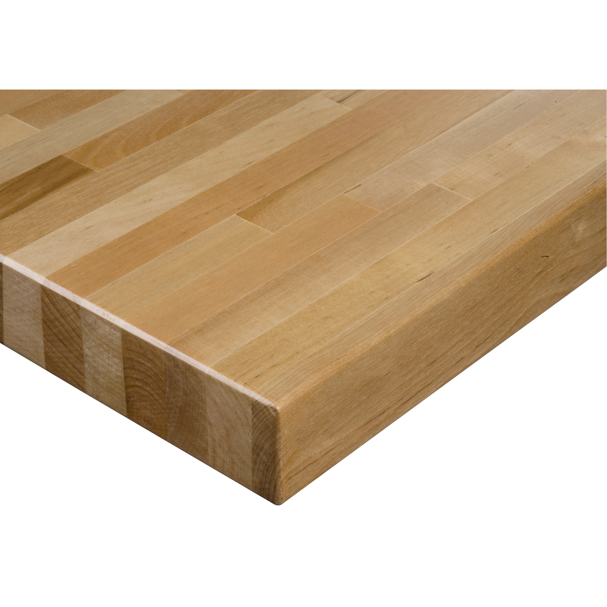 Dessus d'établi en bois dur stratifié, 120" la x 24" p, Bordure Carrée, Épaisseur 1-3/4"