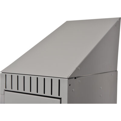 Dessus en pente, Bloc de 1, 18" p x 12" la x 10" ha, Gris, Acier