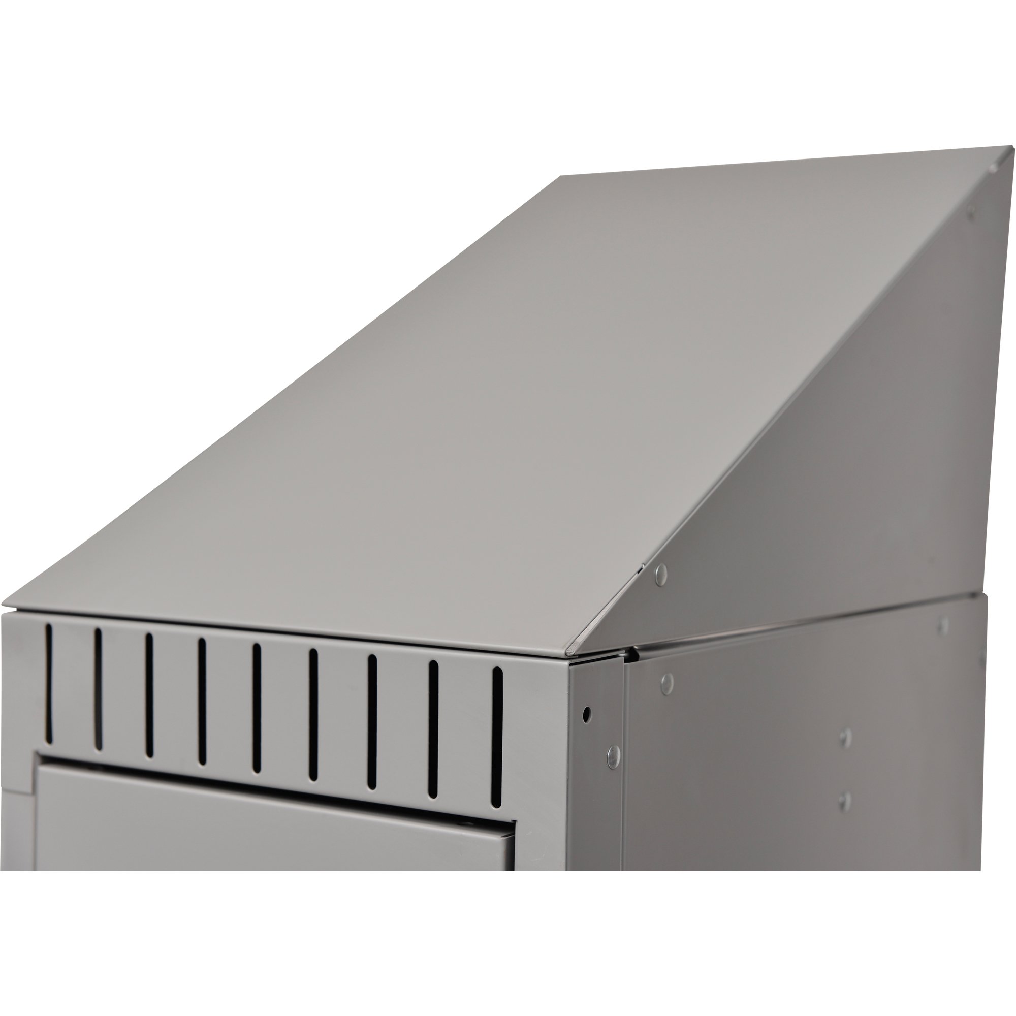 Dessus en pente, Bloc de 1, 18" p x 12" la x 10" ha, Gris, Acier