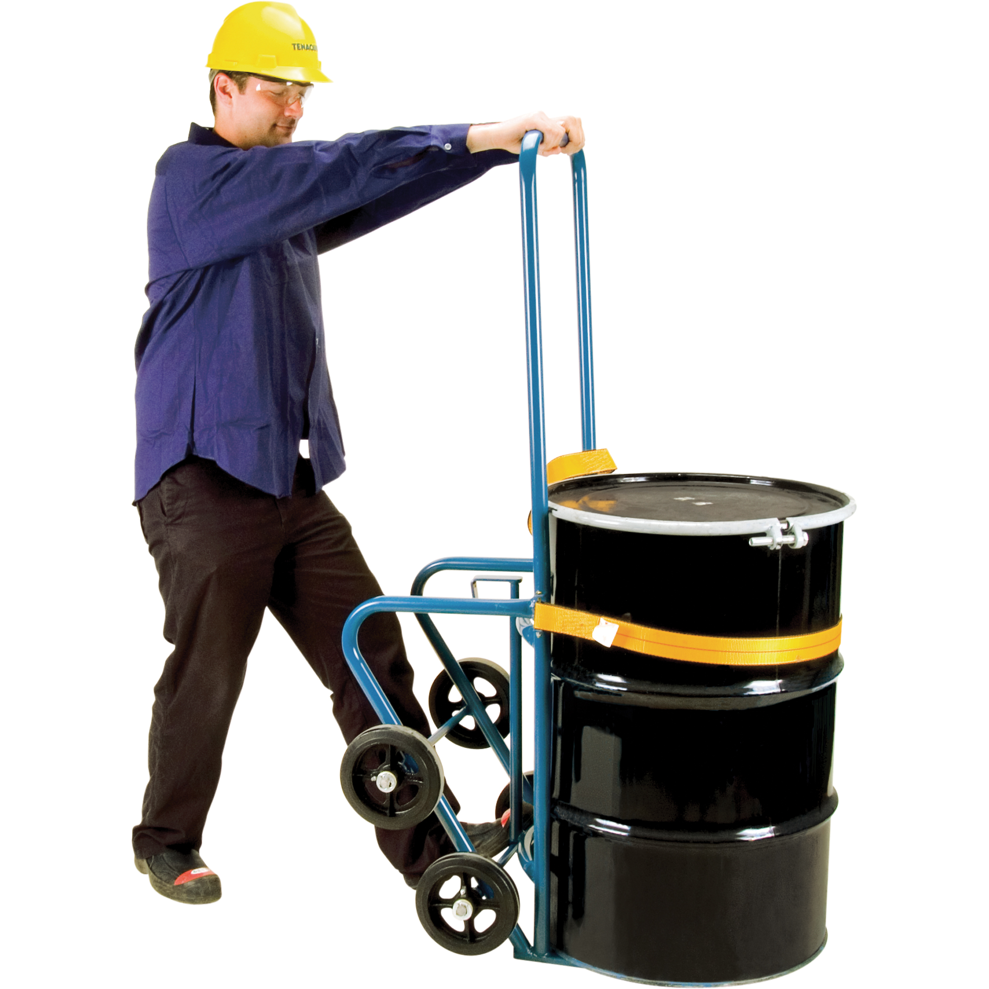 Diables à barils tout-en-un, Fabriqué en Acier, 25 - 55 gal. US (20 - 45 gal. imp.)