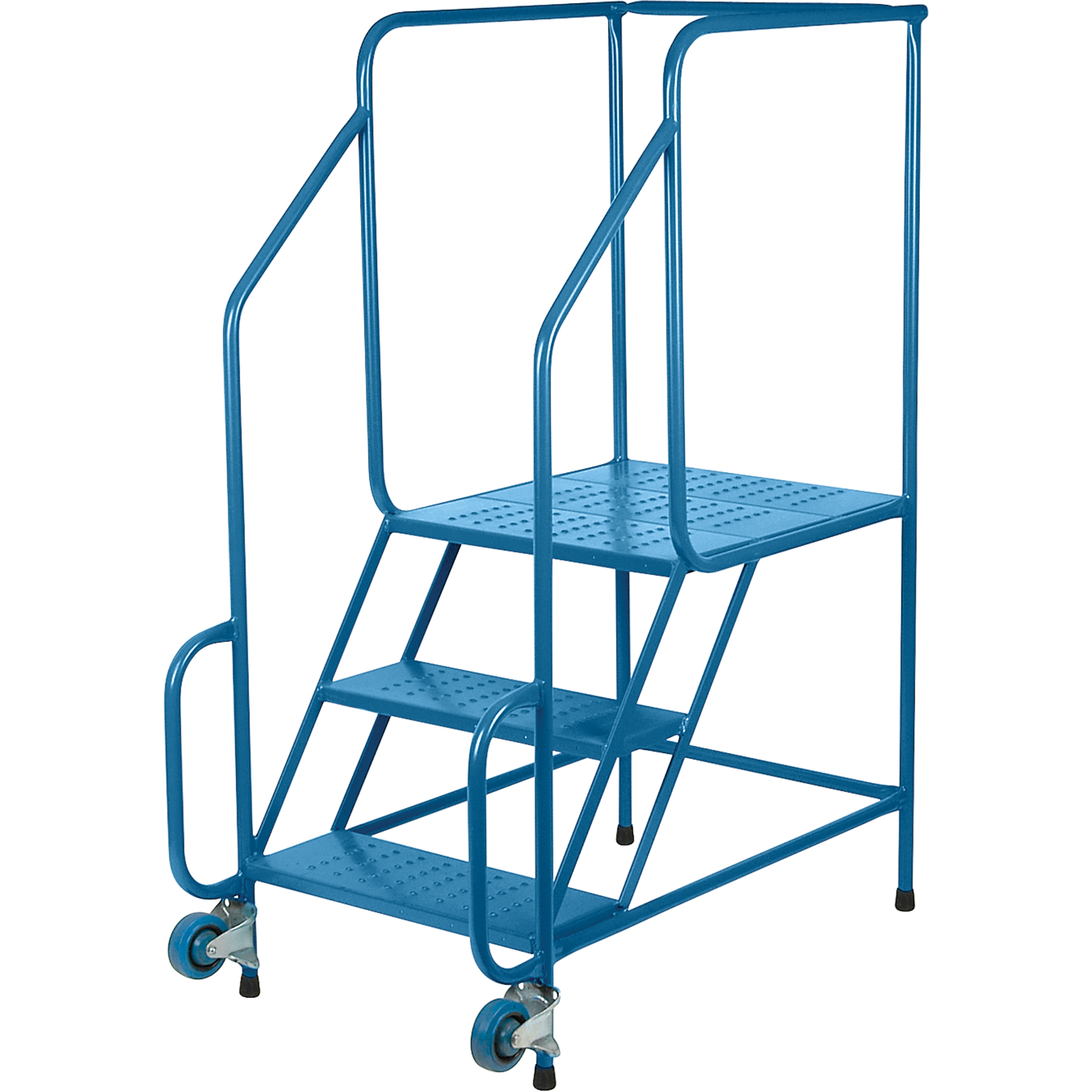 Échelles Tilt-N-Roll, Acier, 3 marches, Largeur 22", 24" p x 27" h marche palière