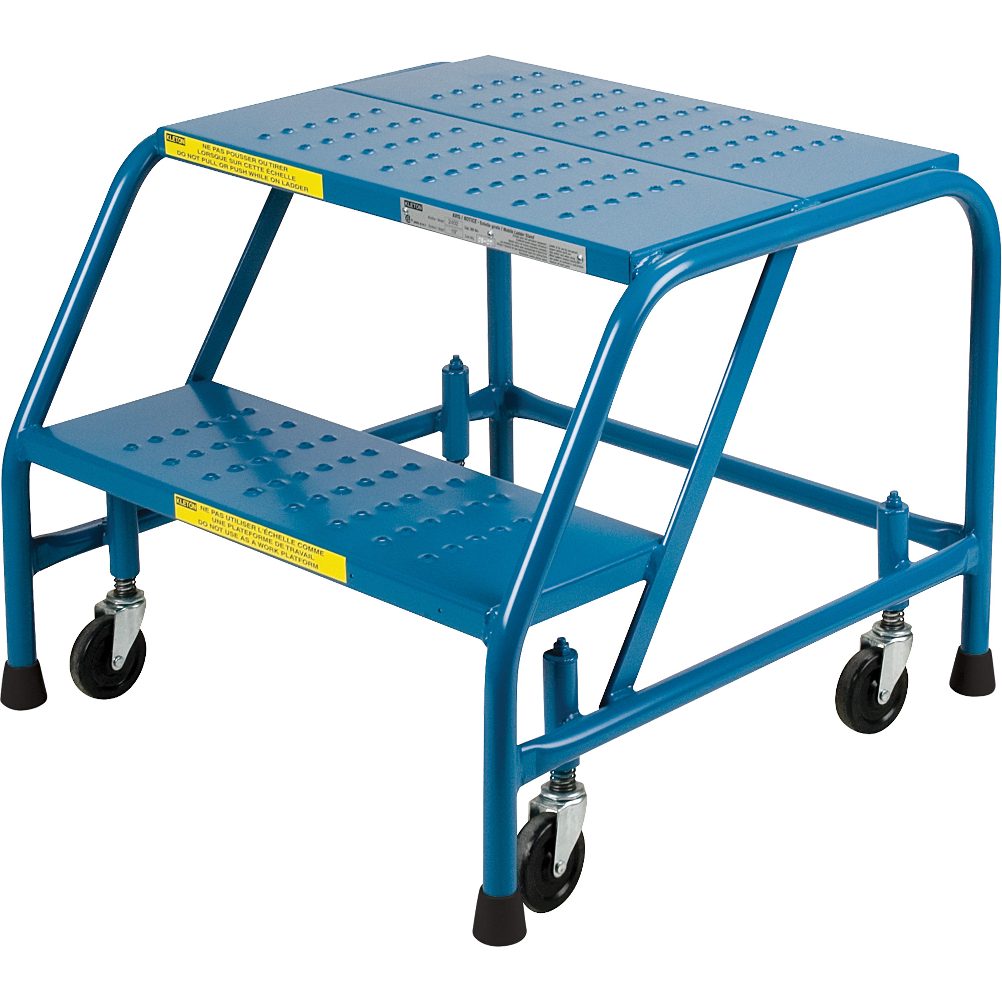 Escabeau roulant certifié par la CSA, 2 marches, Largeur de la marche 22", Hauteur de la plateforme 19", Acier