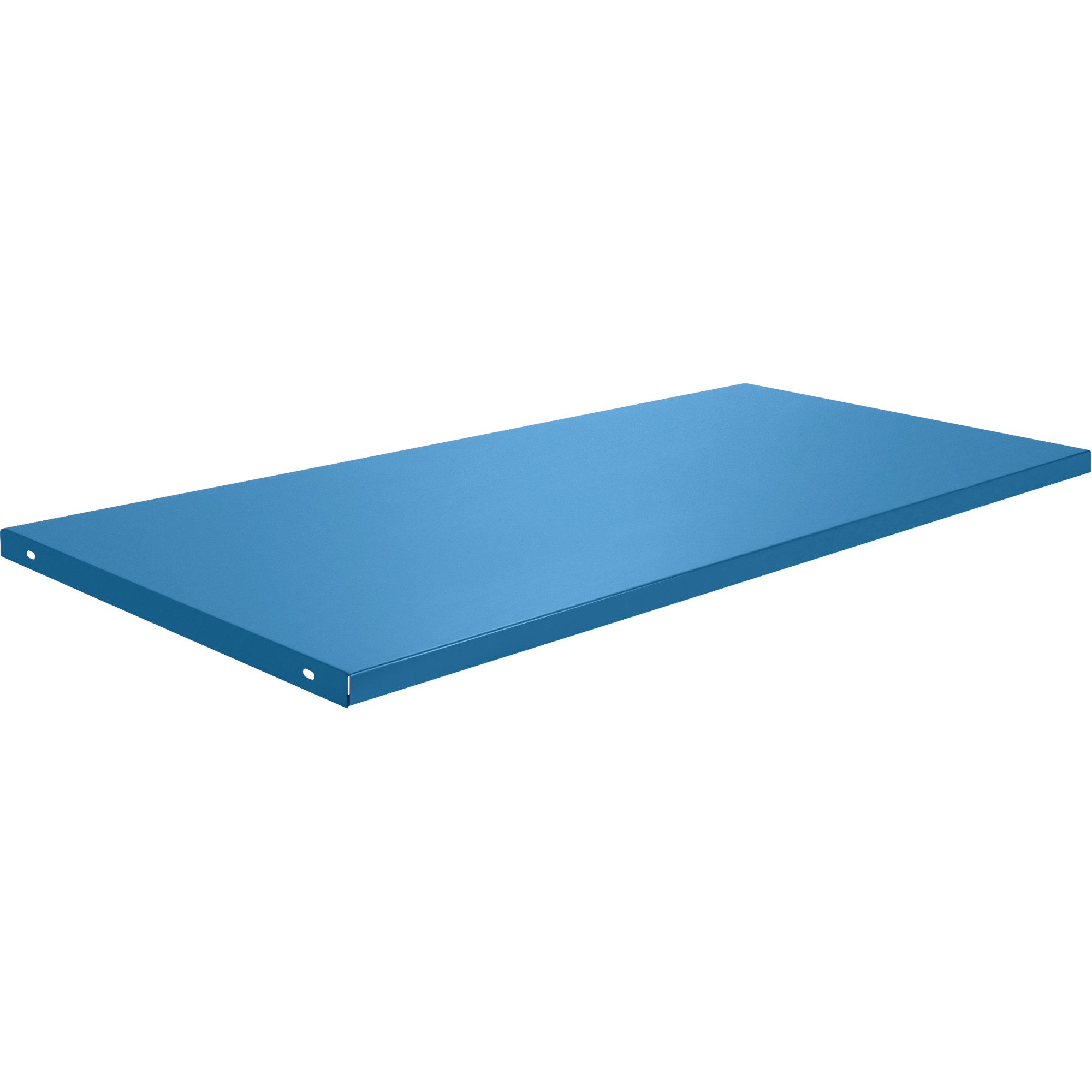 Établi avec armoire - Tablettes, 58 3/4" x Capacité de 300 lb, Acier, Bleu